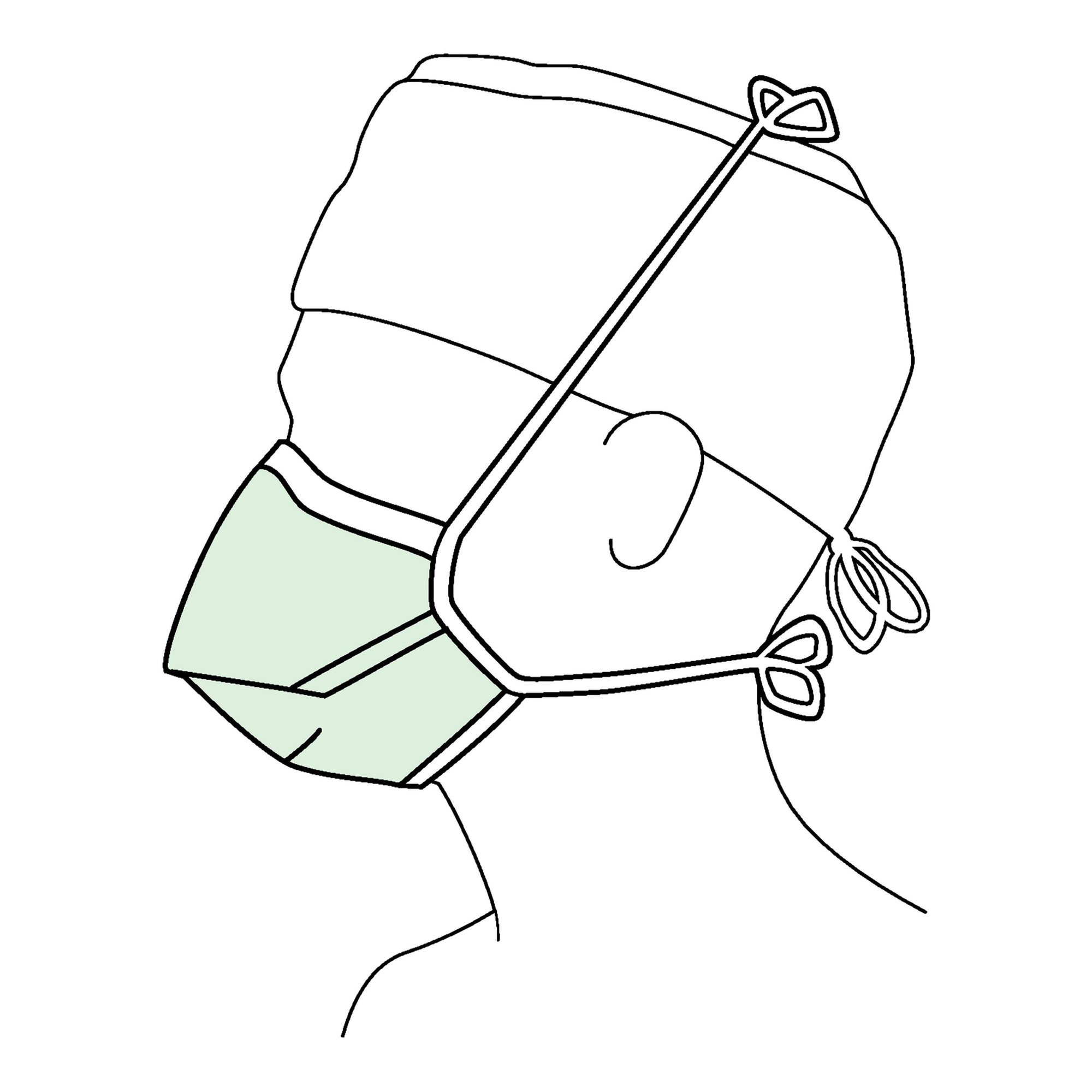 O&M Halyard Inc 37525 - Halyard Duckbill Surgical Mask - 50/Box, 300/Case