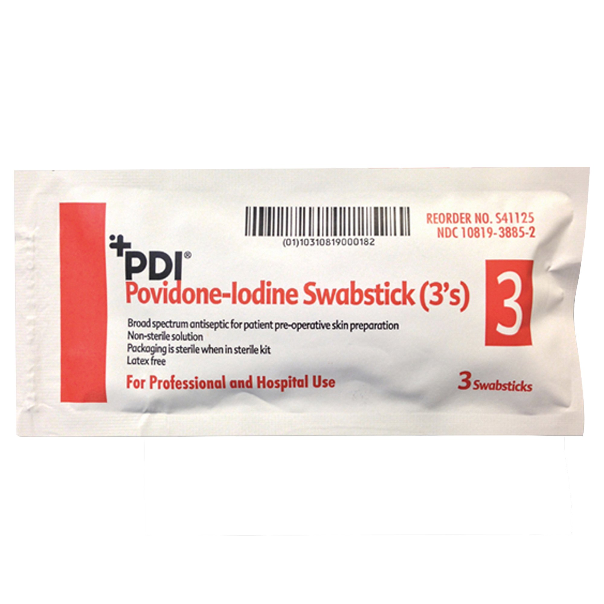 Professional Disposables - S41125 PDI® PVP Iodine Prep Swabsticks