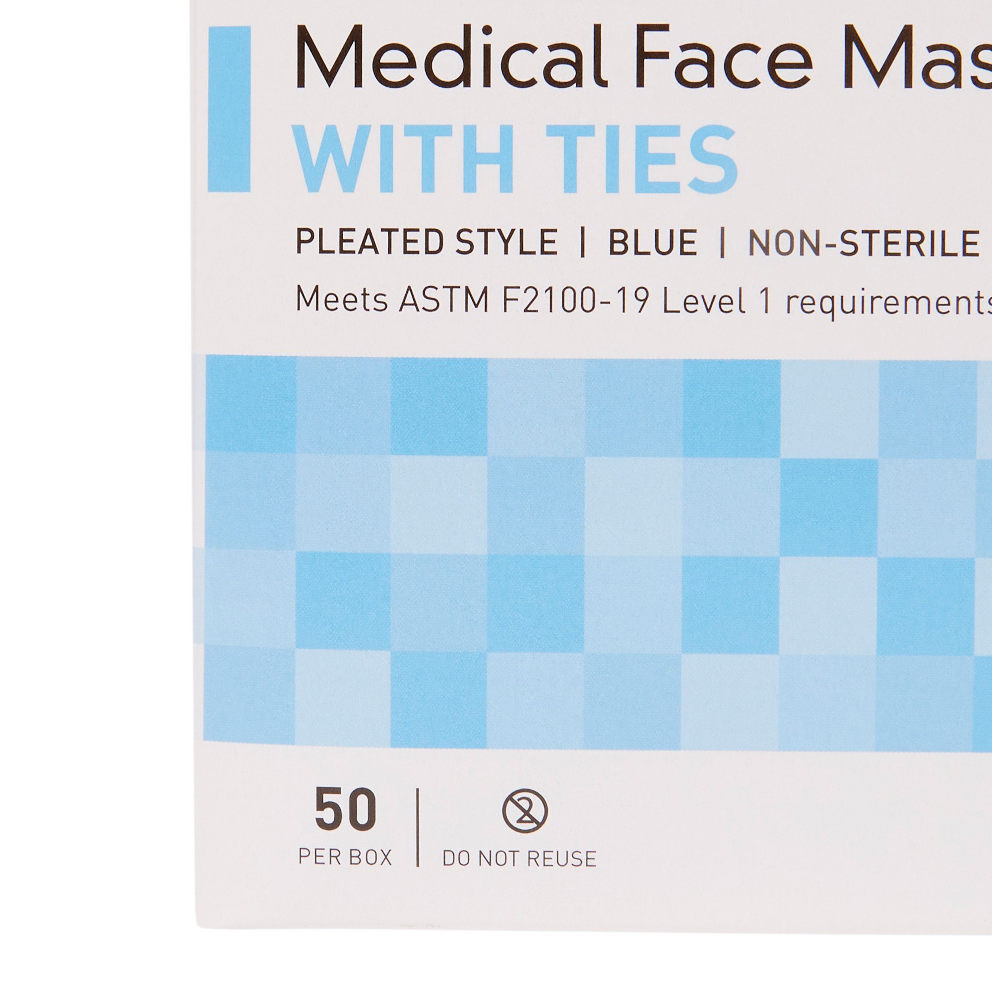 McKesson Brand 91-1000 - McKesson Classic Style Surgical Mask, Blue - 50/Box, 300/Case