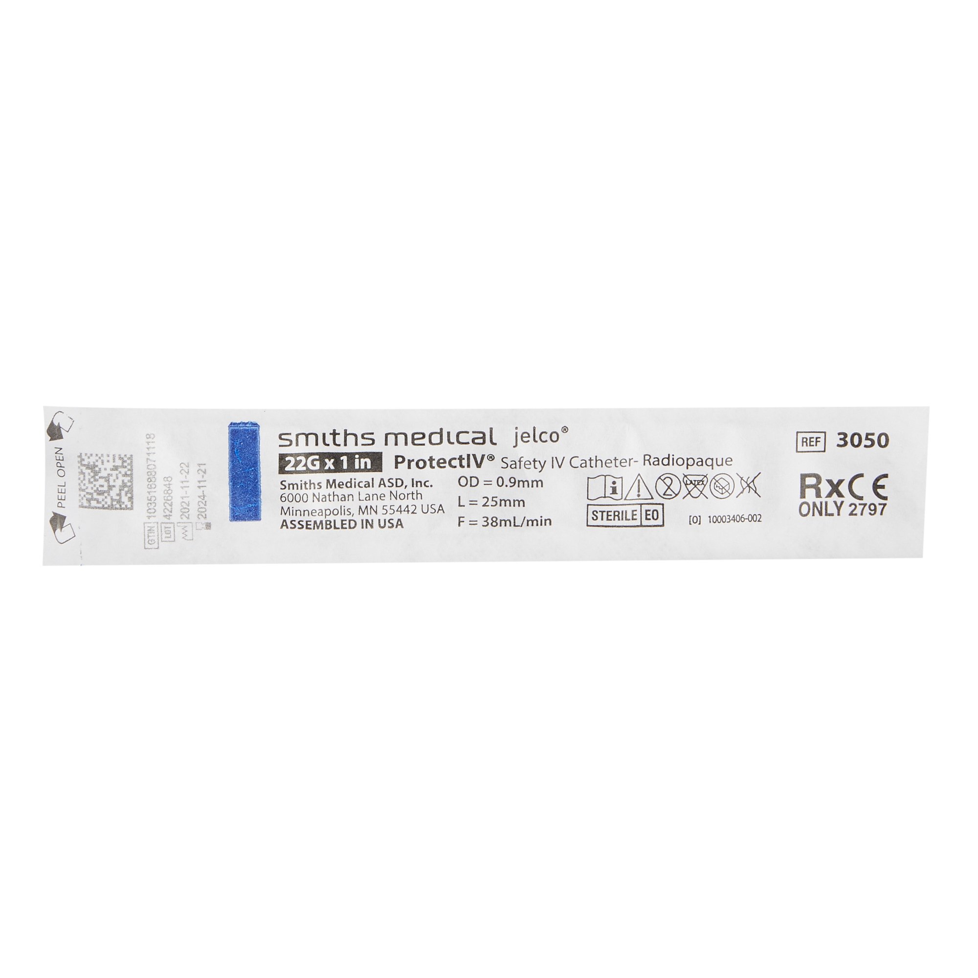 ICU Medical FKA Smiths Medical - 305006 Protectiv® Peripheral IV Catheter