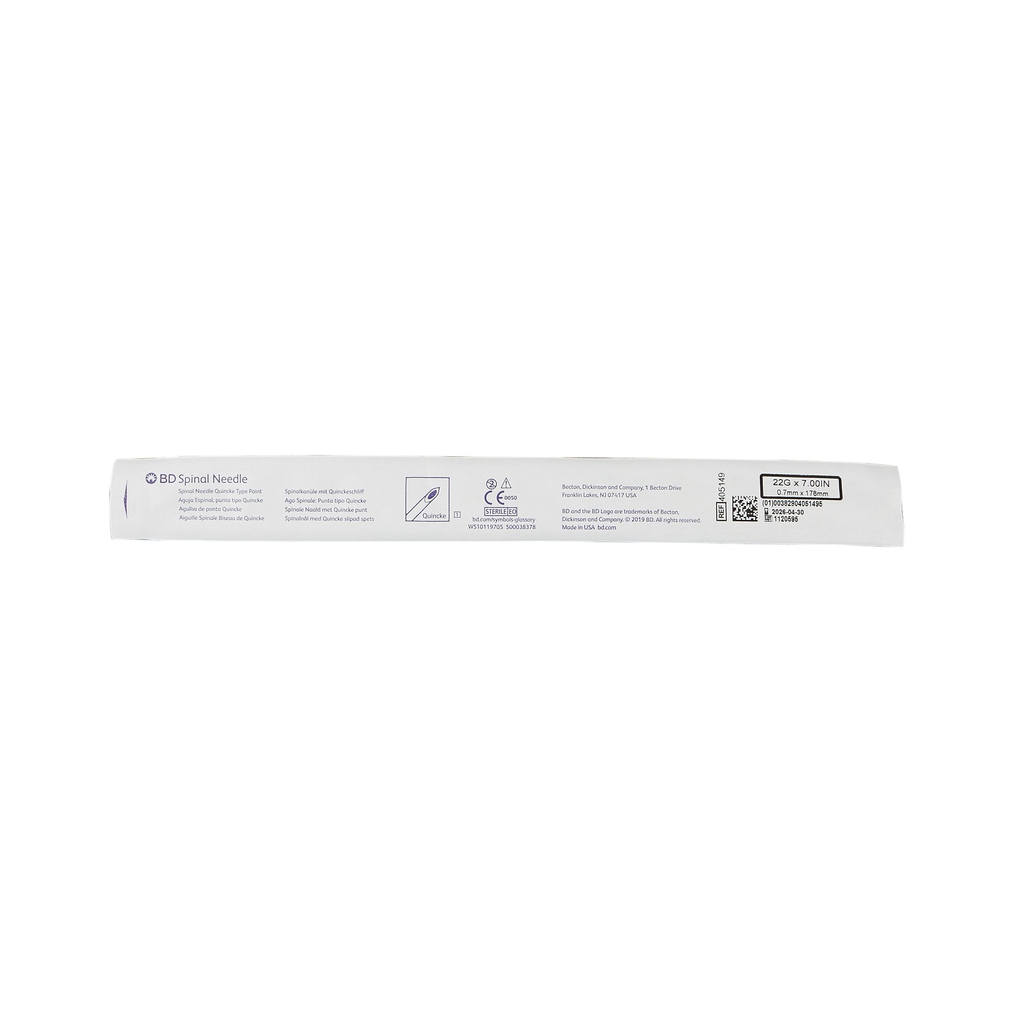 BD 405149 - BD Spinal Needle - 1/Each, 10/Box, 50/Case