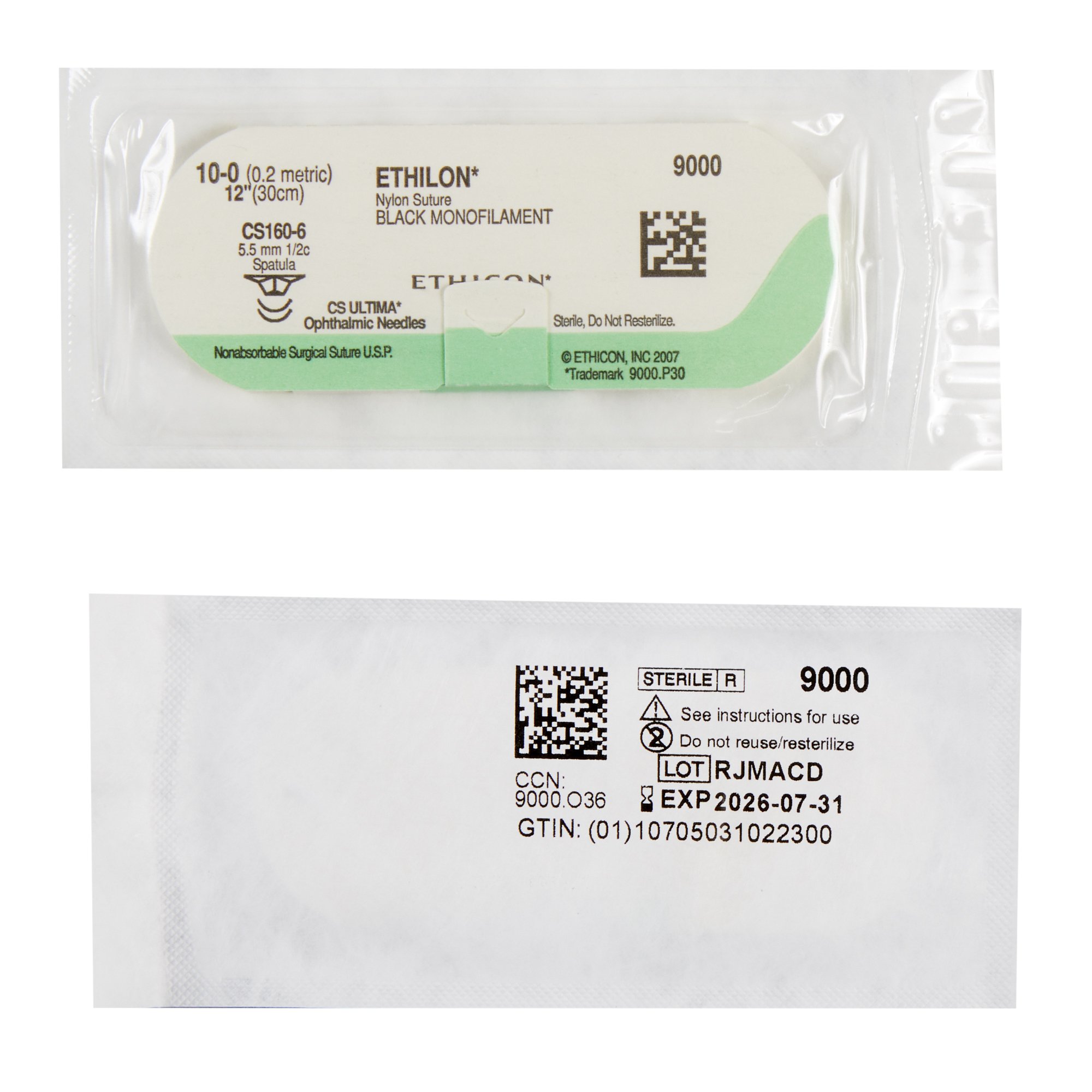 J & J Healthcare Systems 9000G - Ethilon™ Suture with Needle - 12/Dozen, 12/Box