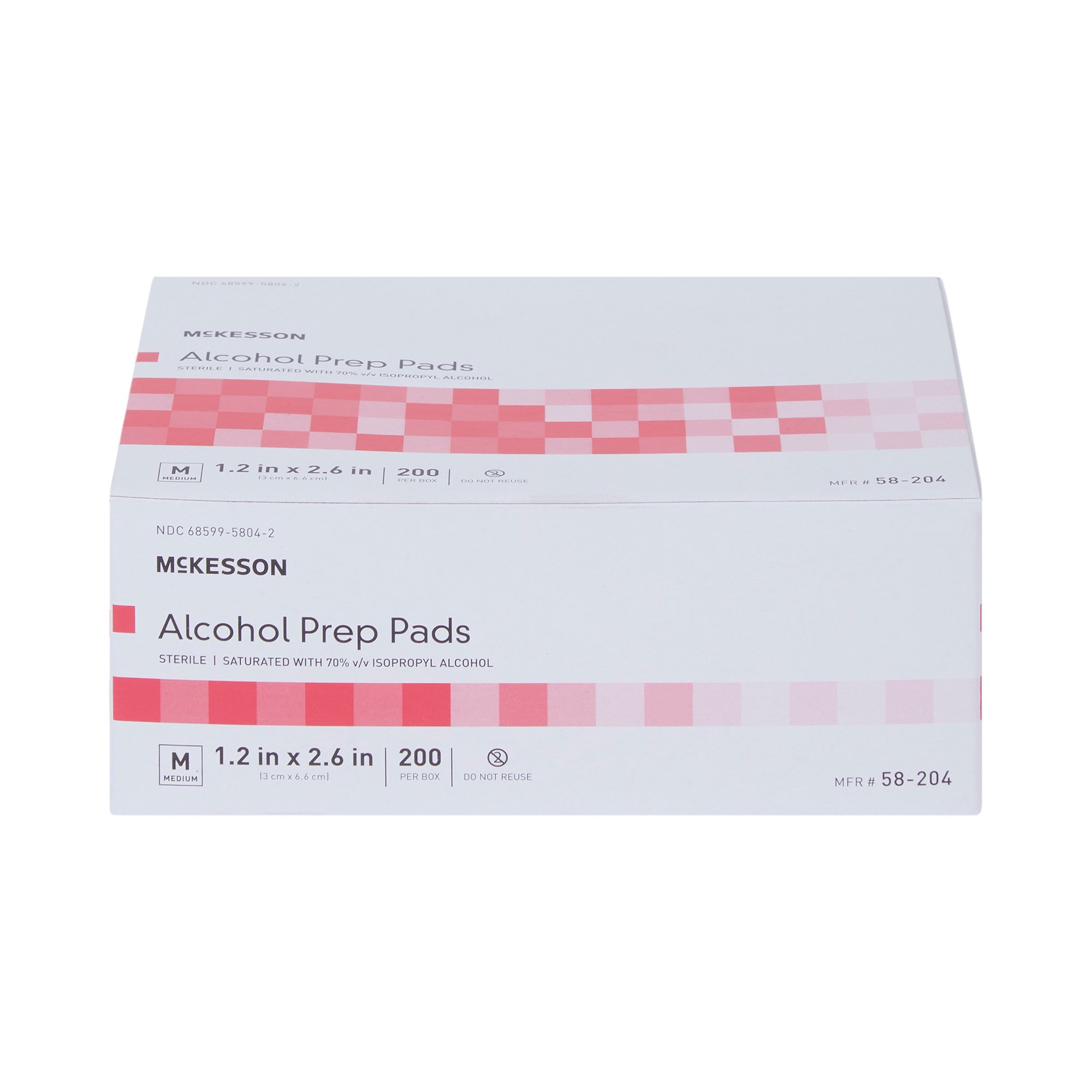 McKesson Brand - 58-204 McKesson 70% Isopropyl Alcohol Prep Pad