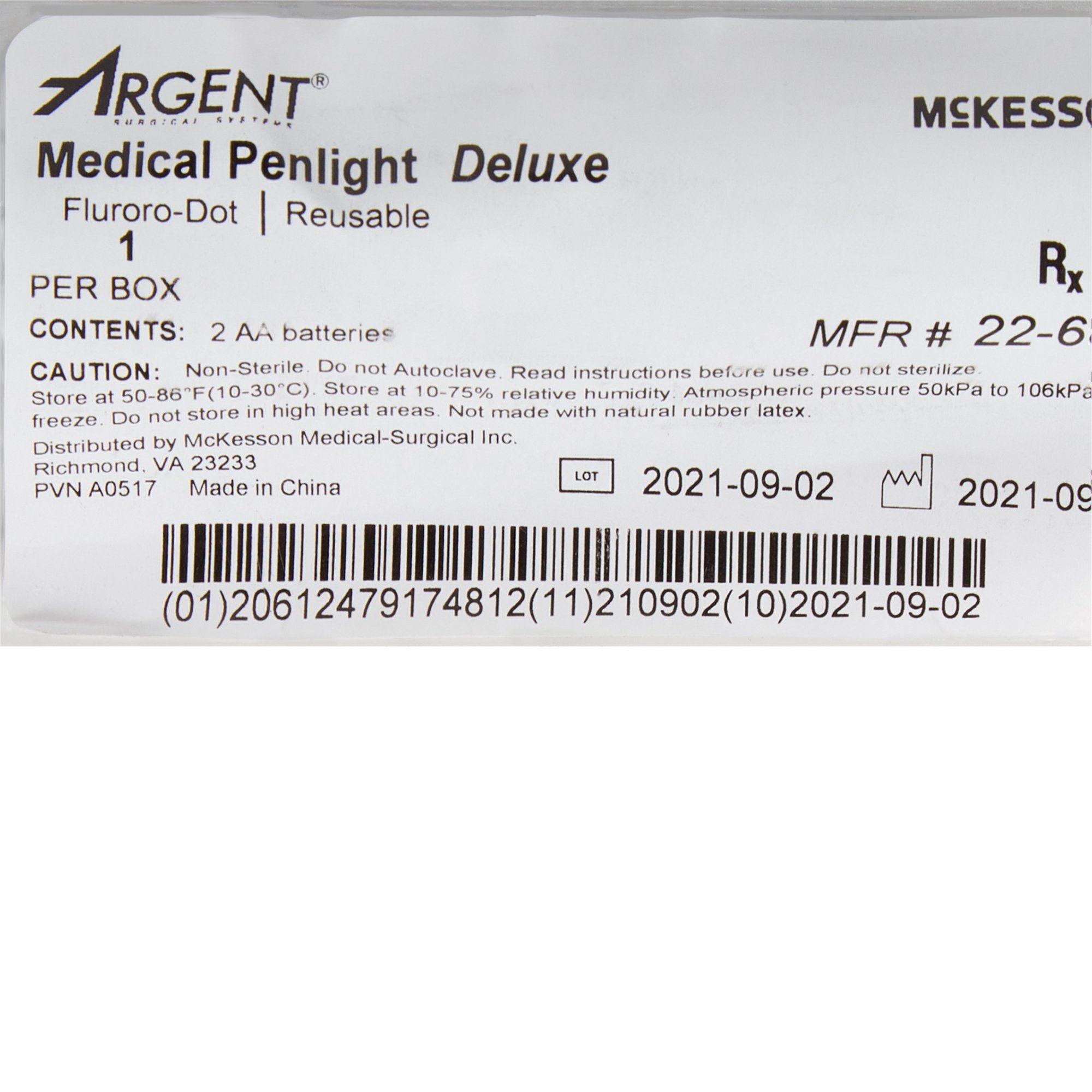 McKesson Brand 22-6802 - McKesson Penlight, White, 7 Inch - 1/Each