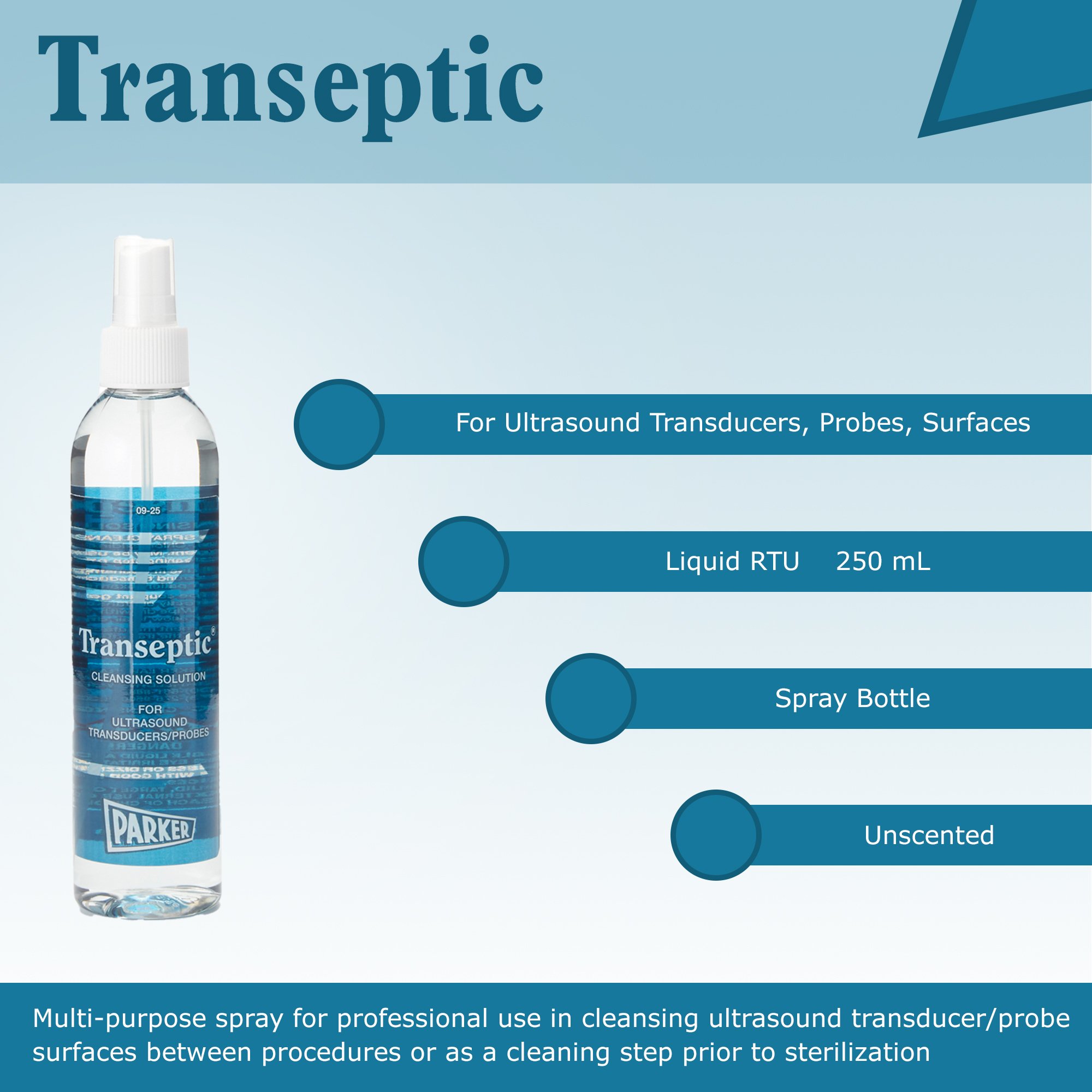 Parker Labs 09-25 - Transeptic® Cleansing Solution - 1/Each, 12/Box, 48/Case