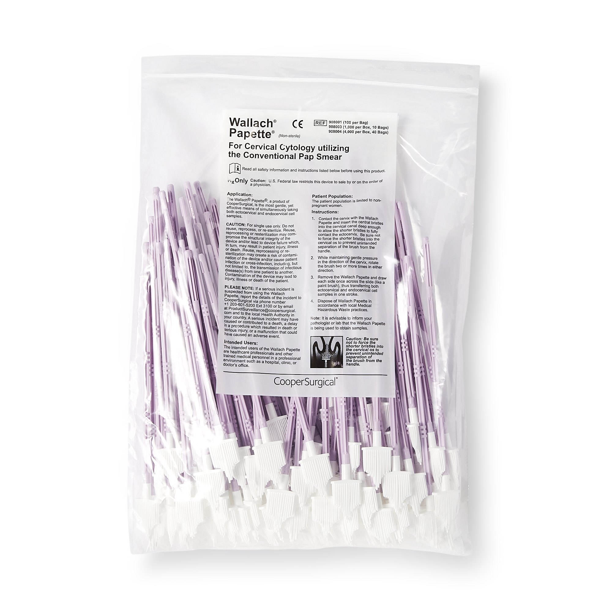 Cooper Surgical 908003 - Papette® Cervical Cell Collection Device - 100/Pack, 1000/Case