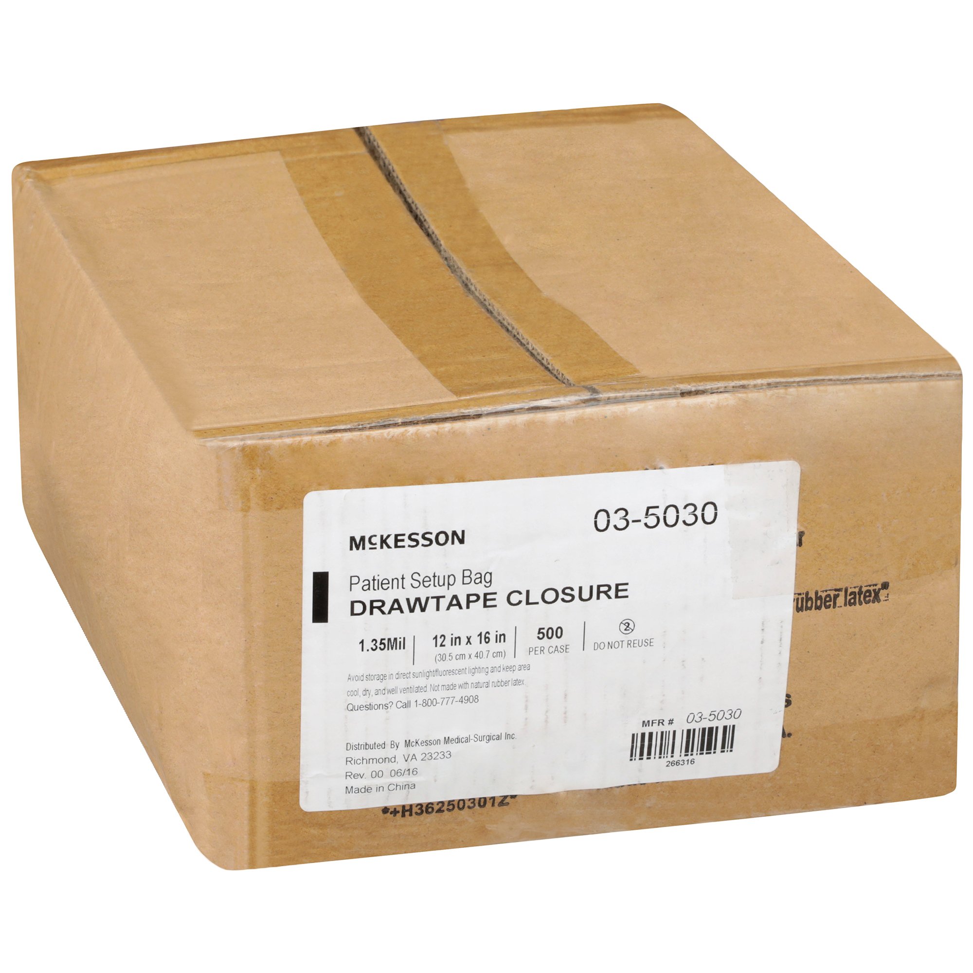 McKesson Brand - 03-5030 McKesson PULL-TITE™ Respiratory Set-up Bag