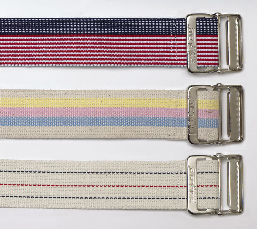 Skil-Care - 252070 Gait Belt SkiL-Care™ 60 Inch Length Pastel Stripe Cotton