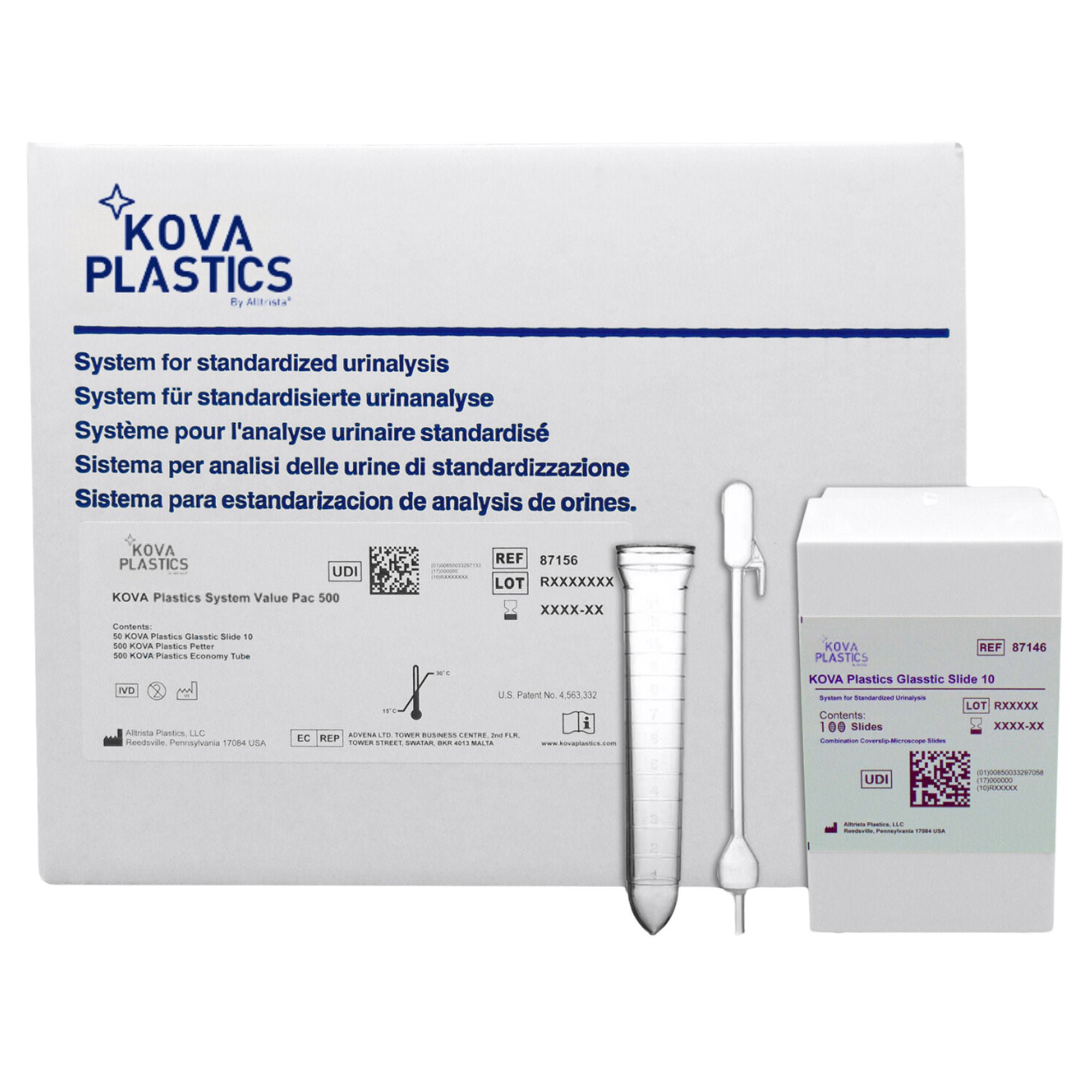 Alltrista Plastics LLC - 87156E KOVA® System Pac 500 System Urinalysis Consumables Kit