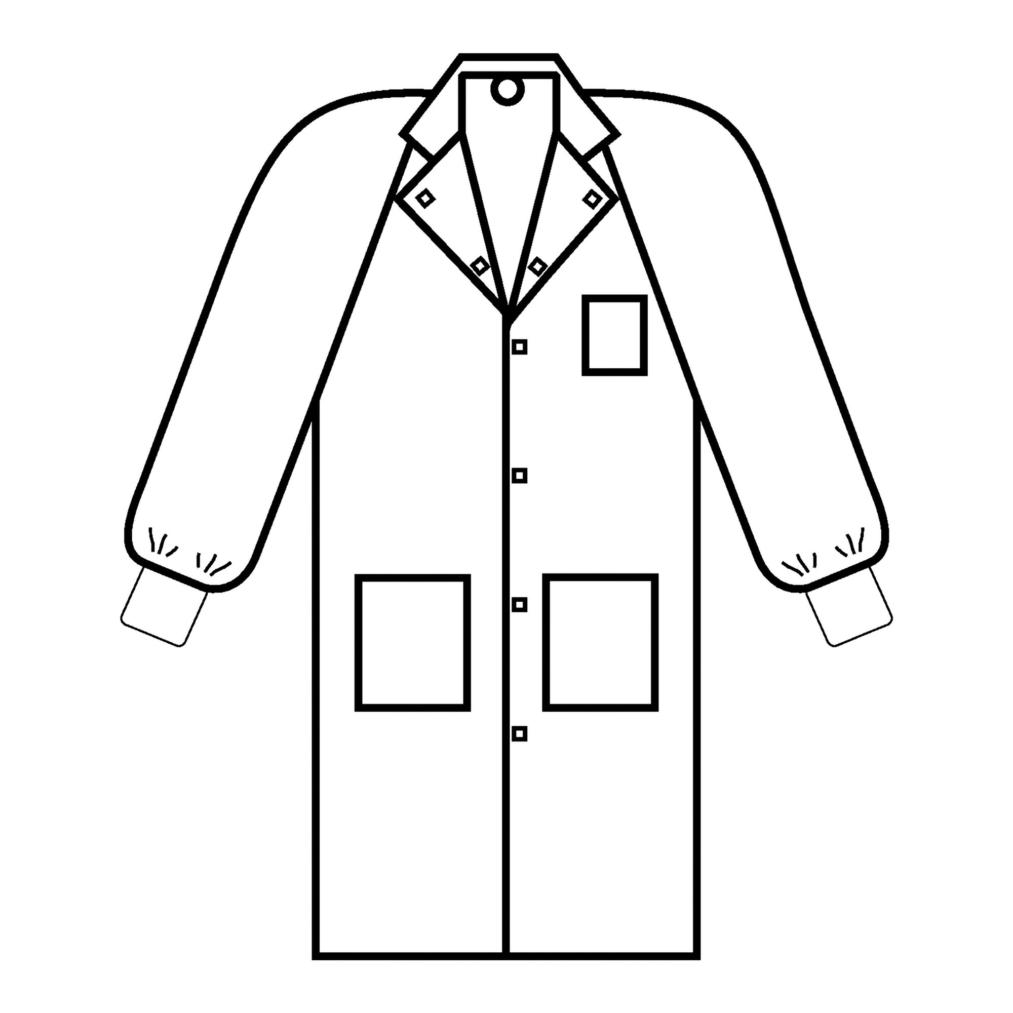 O&M Halyard Inc 10042 - Halyard Universal Precautions Lab Coat, Large - 1/Each, 25/Case