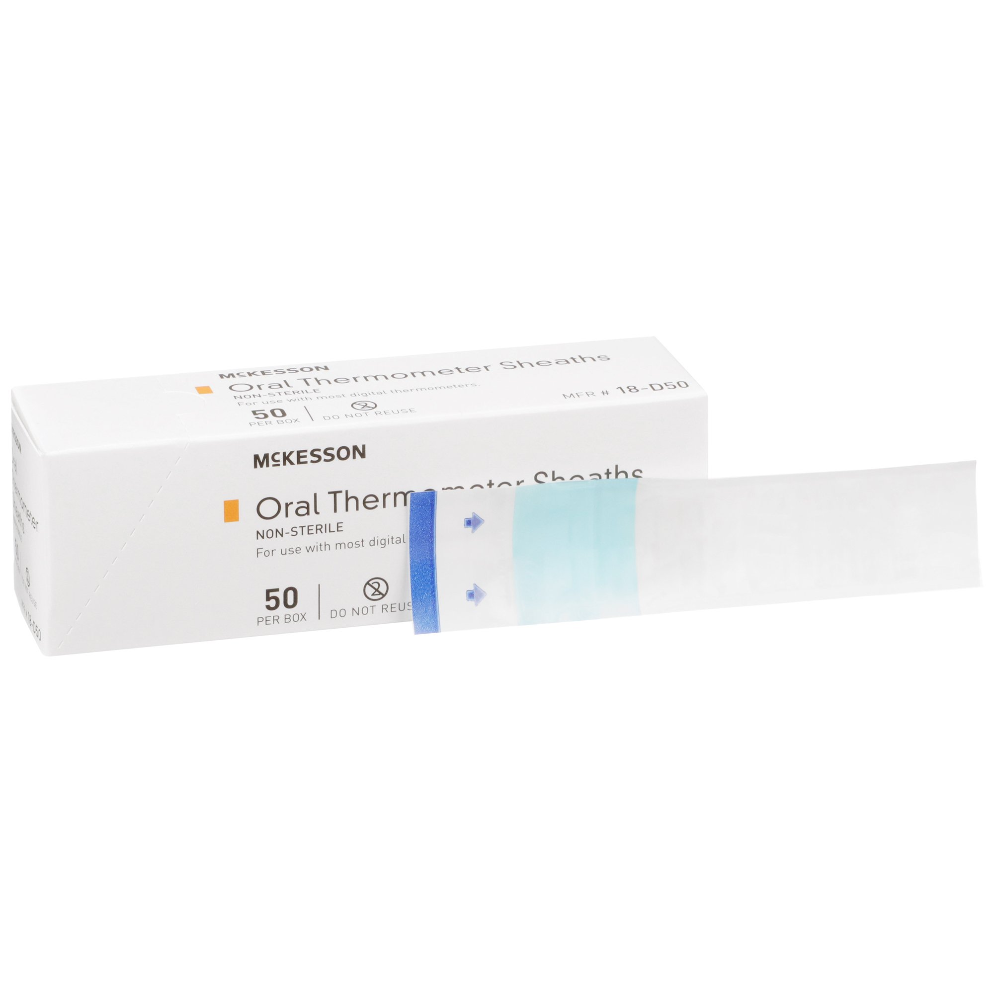 McKesson Brand 18-D50 - McKesson Digital Oral Thermometer Sheath - 50/Box, 5000/Case