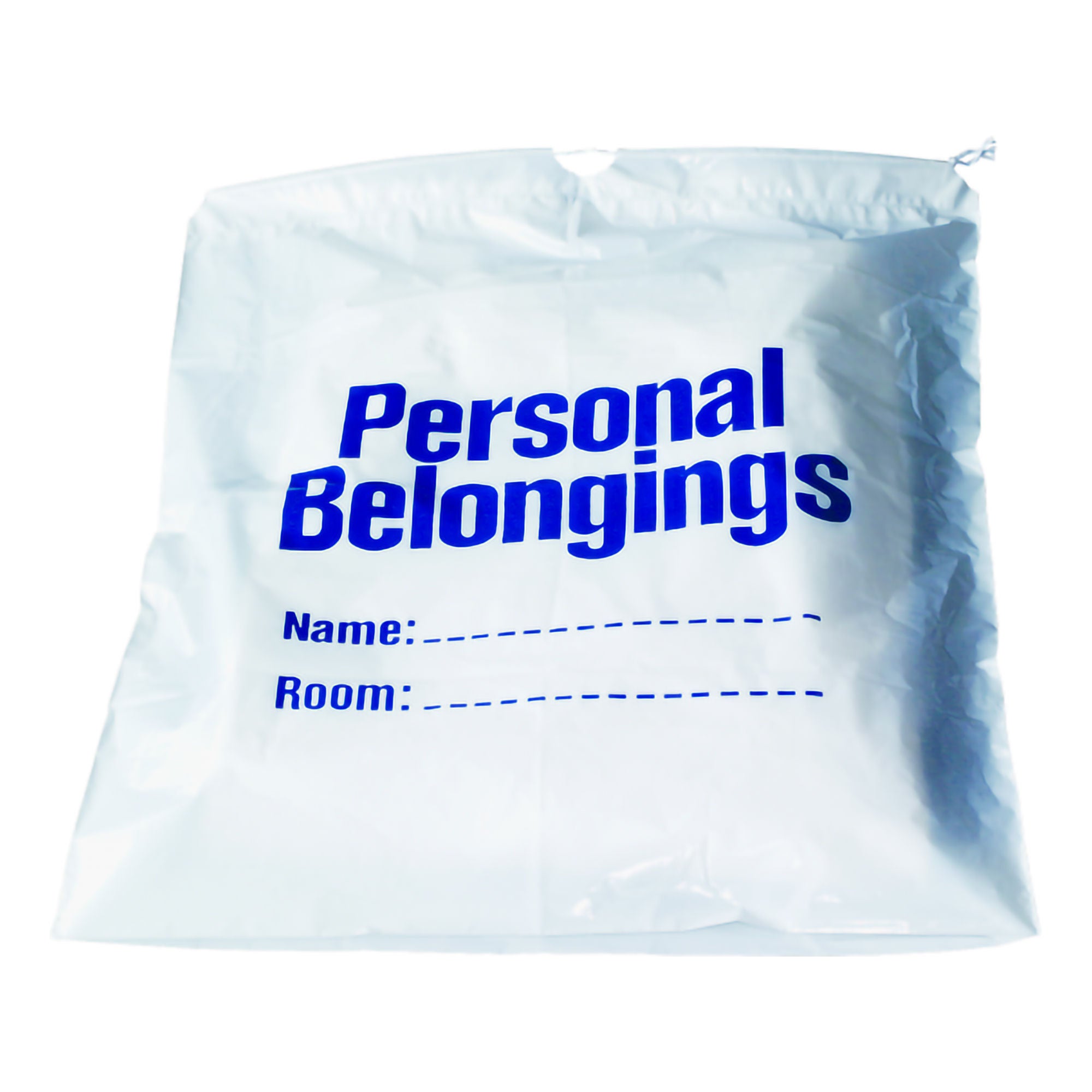 New World Imports - DSPB2 Patient Belongings Bag 17 X 20 Inch Plastic Drawstring Closure White
