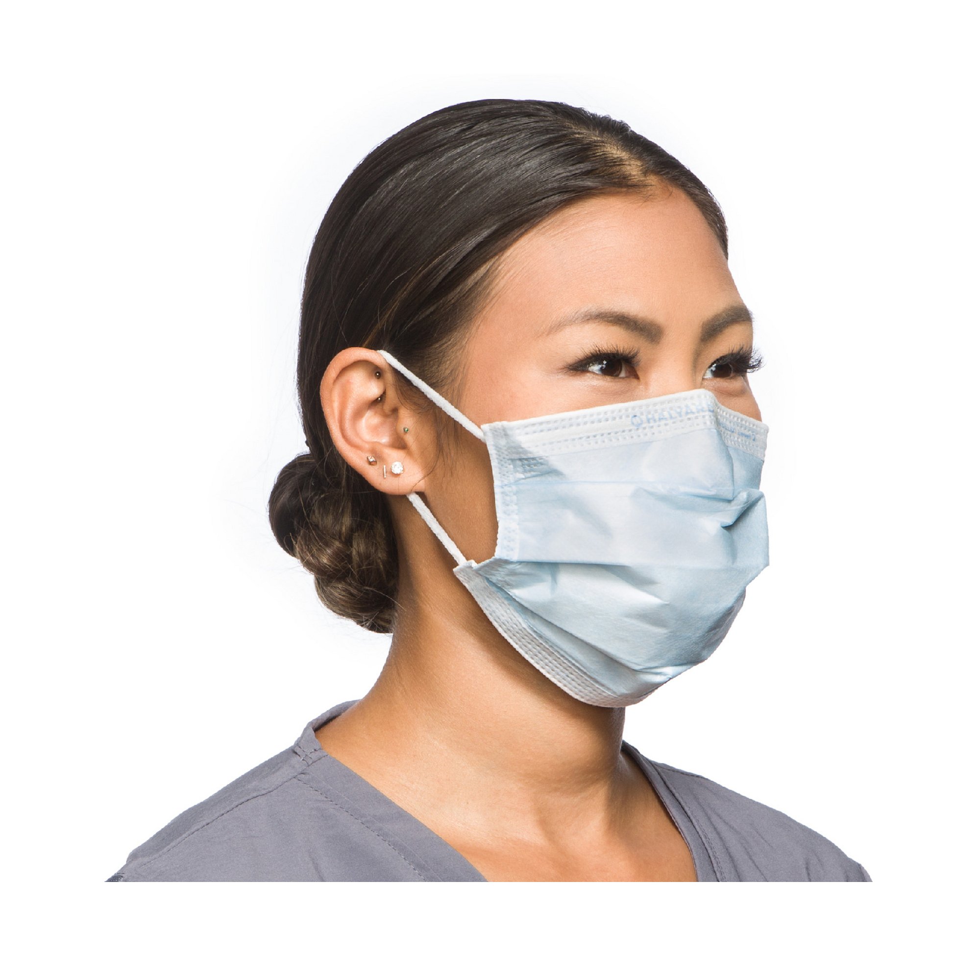 O&M Halyard Inc 62115 - Halyard Fluidshield Level 2 Procedure Mask, One Size Fits Most - 50/Box, 500/Case