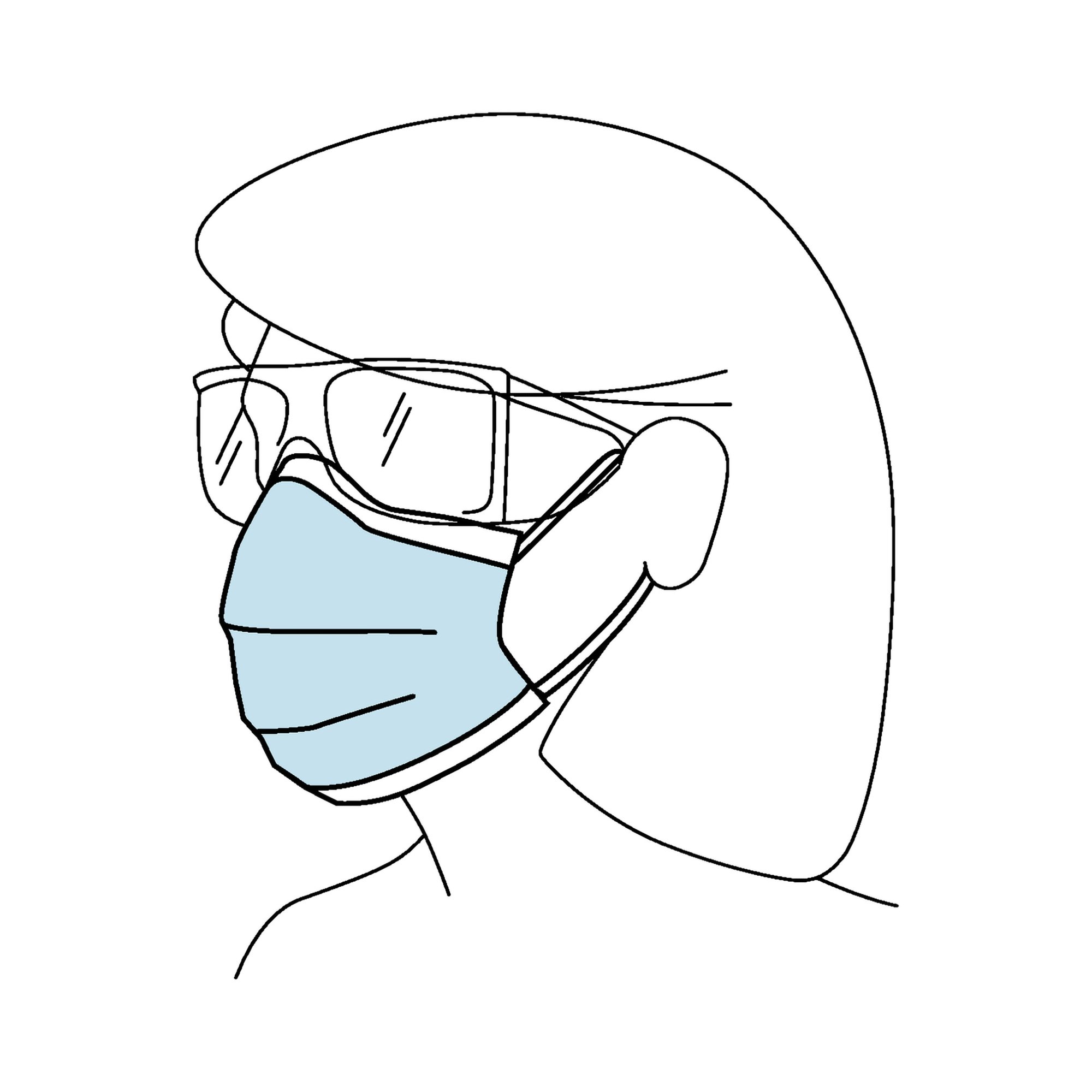 O&M Halyard Inc 62115 - Halyard Fluidshield Level 2 Procedure Mask, One Size Fits Most - 50/Box, 500/Case