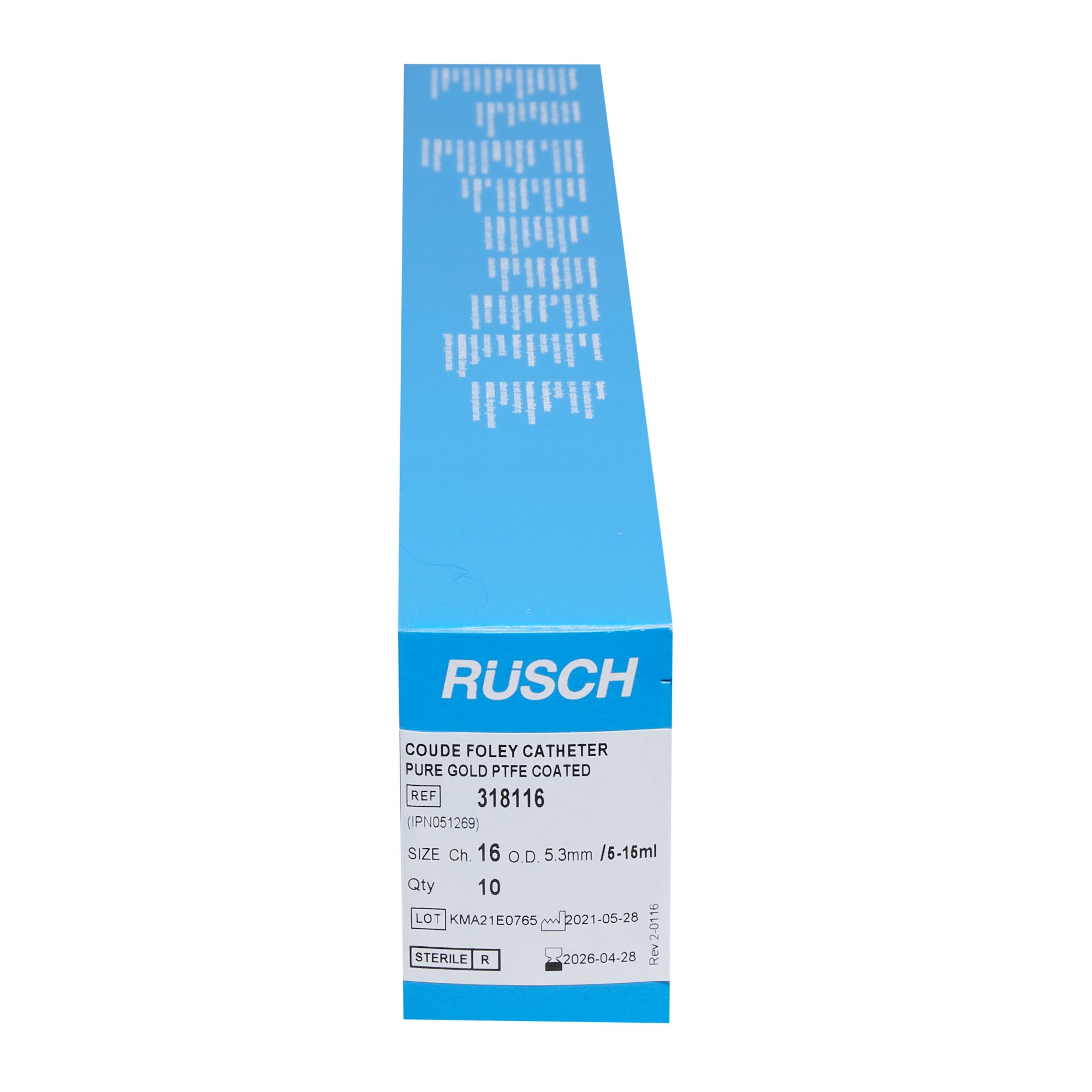 Teleflex LLC - 318116 Rüsch® PureGold® Foley Catheter