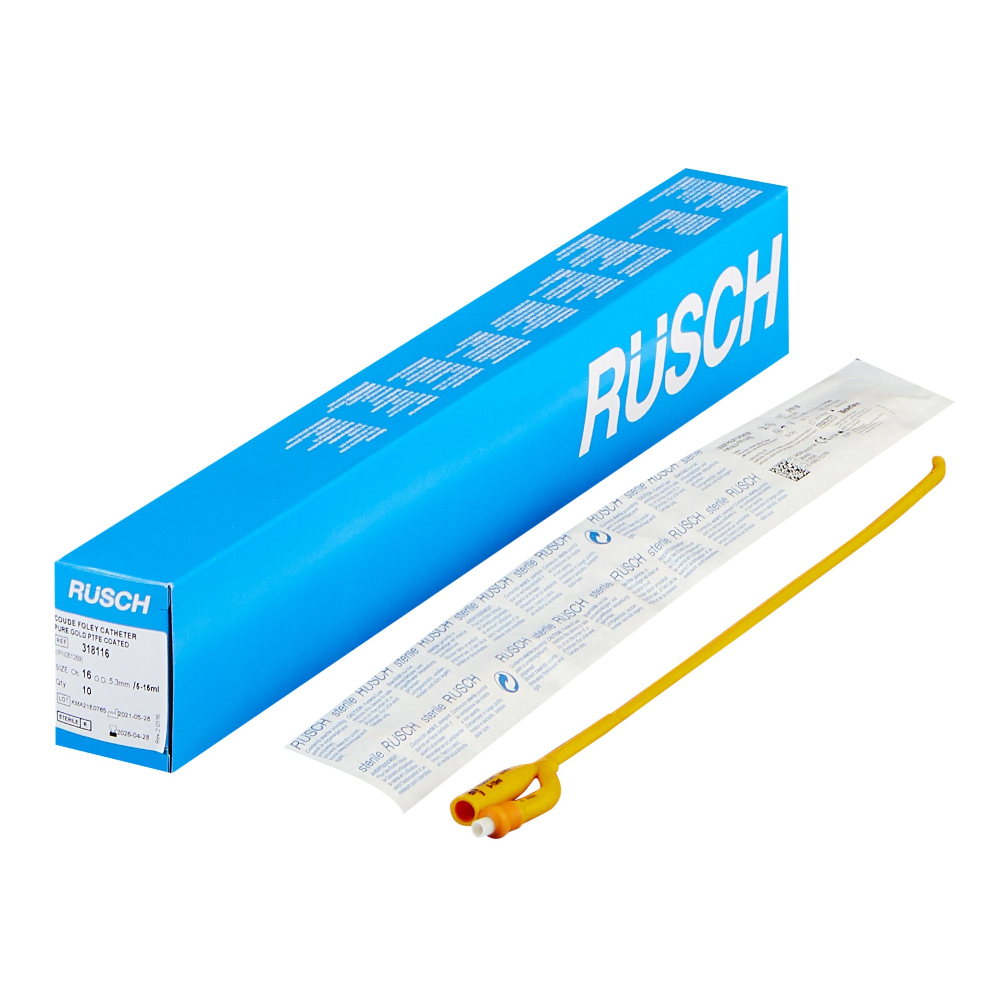 Teleflex LLC - 318116 Rüsch® PureGold® Foley Catheter