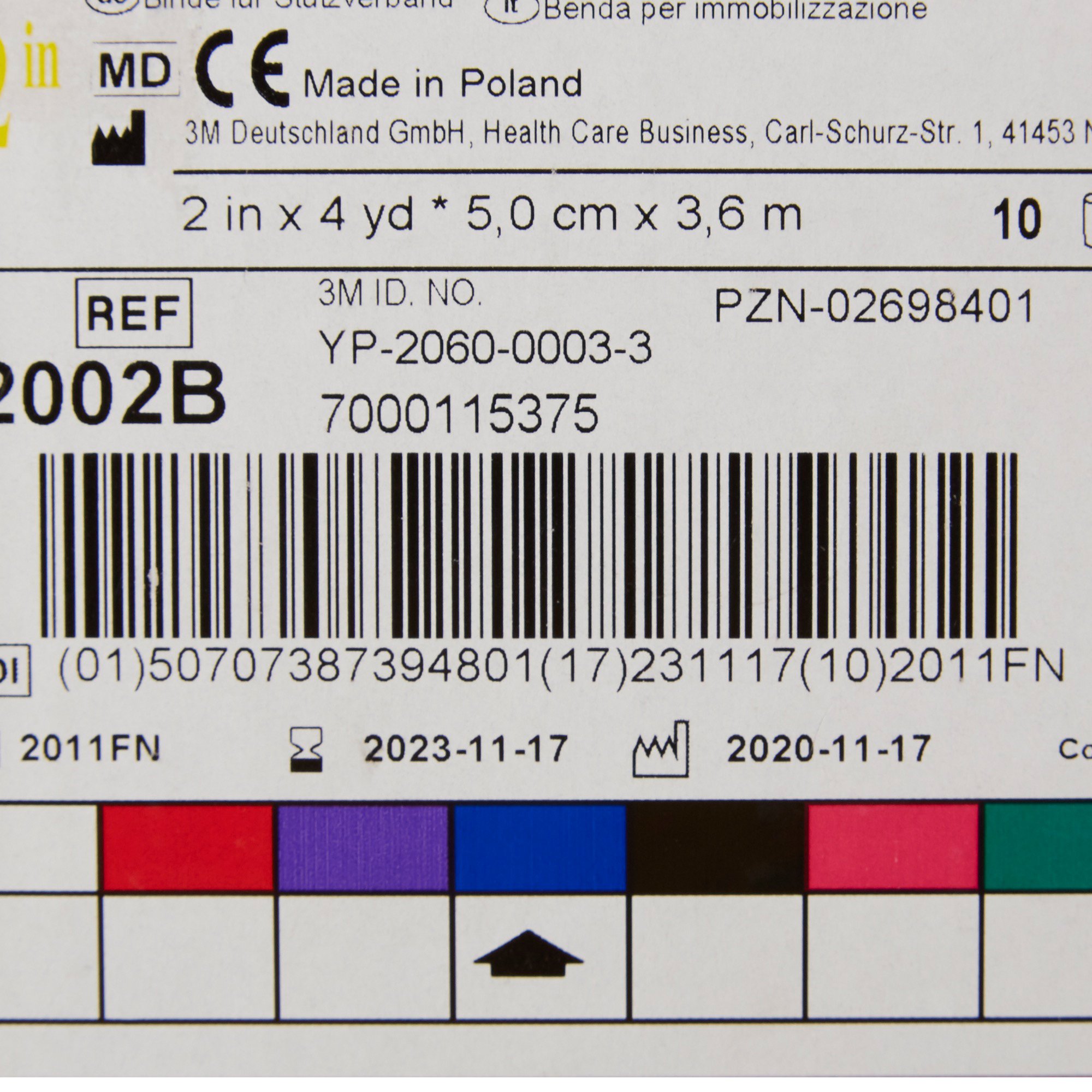 Solventum Corporation 82002B - 3M™ Scotchcast™ Plus Blue Cast Tape, 2 Inch x 4 Yard - 1/Each, 10/Box, 10/Case