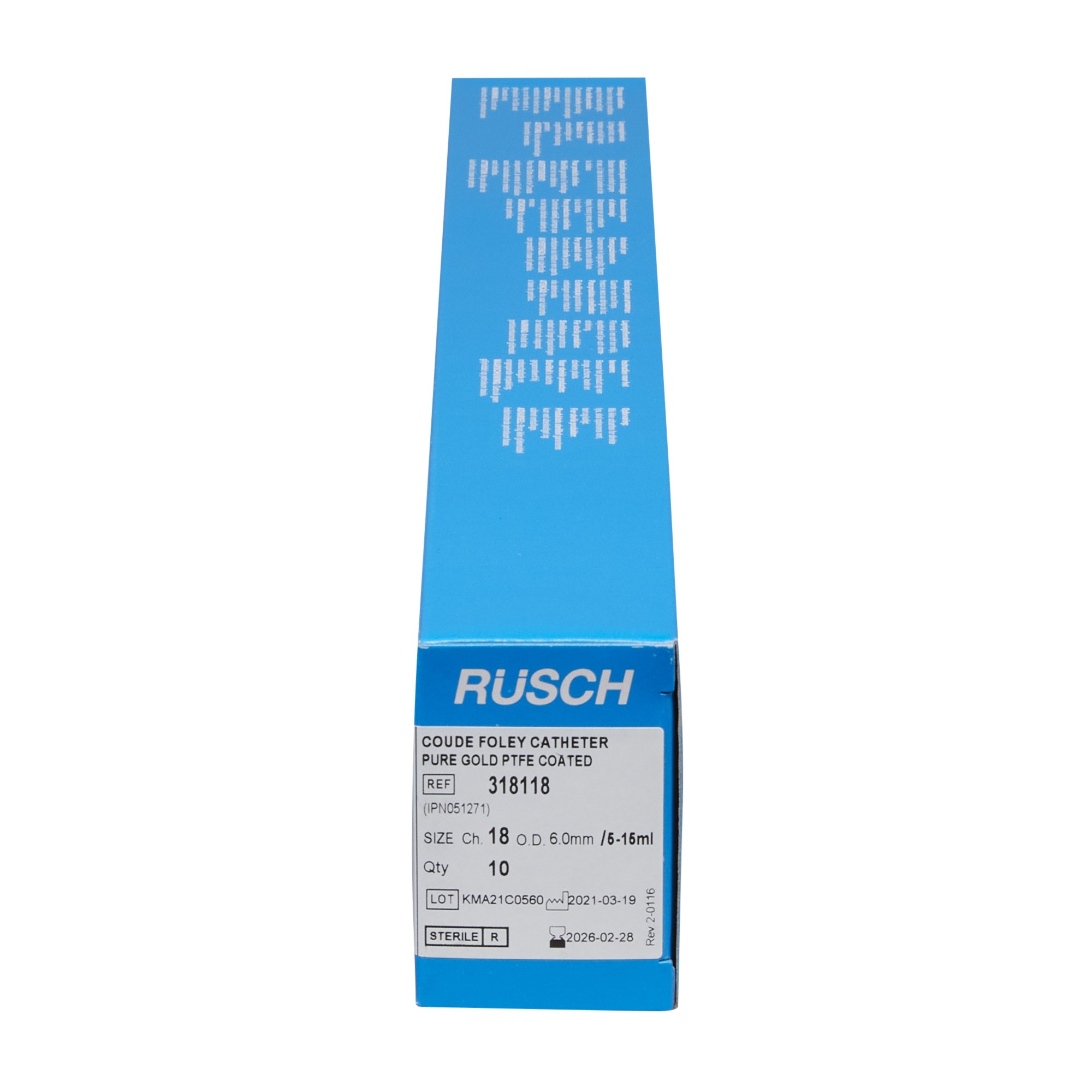 Teleflex LLC - 318118 Rüsch® PureGold® Foley Catheter