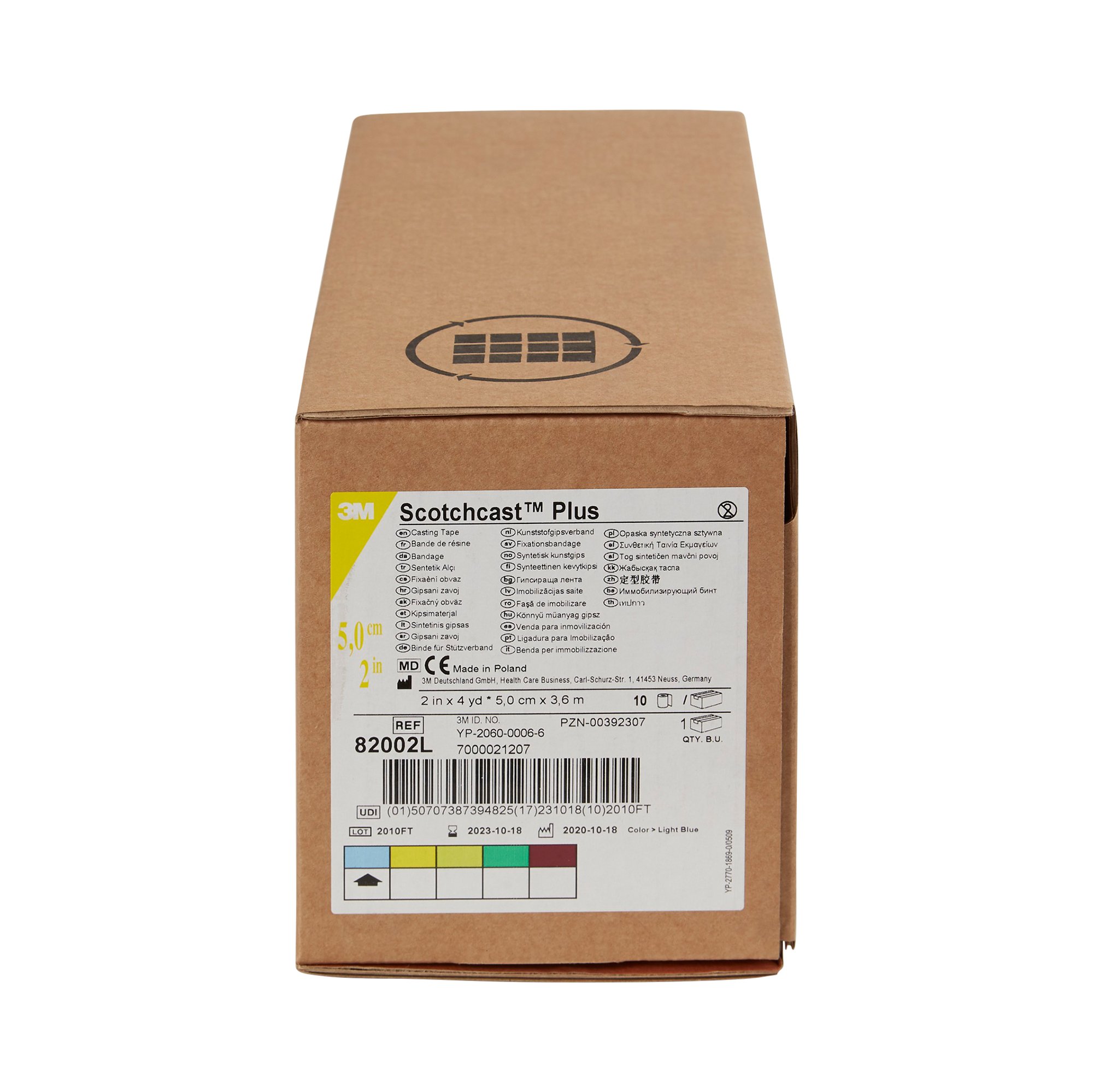 Solventum Corporation 82002L - 3M™ Scotchcast™ Plus Light Blue Cast Tape, 2 Inch x 4 Yard - 1/Each, 10/Box, 10/Case