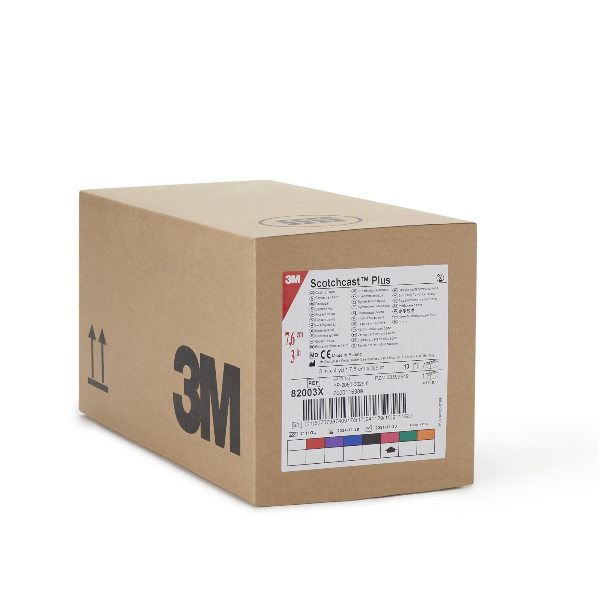 Solventum Corporation 82003X - 3M™ Scotchcast™ Plus Cast Tape, Bright Pink, 3 Inch x 4 Yard - 1/Each, 10/Box, 10/Case