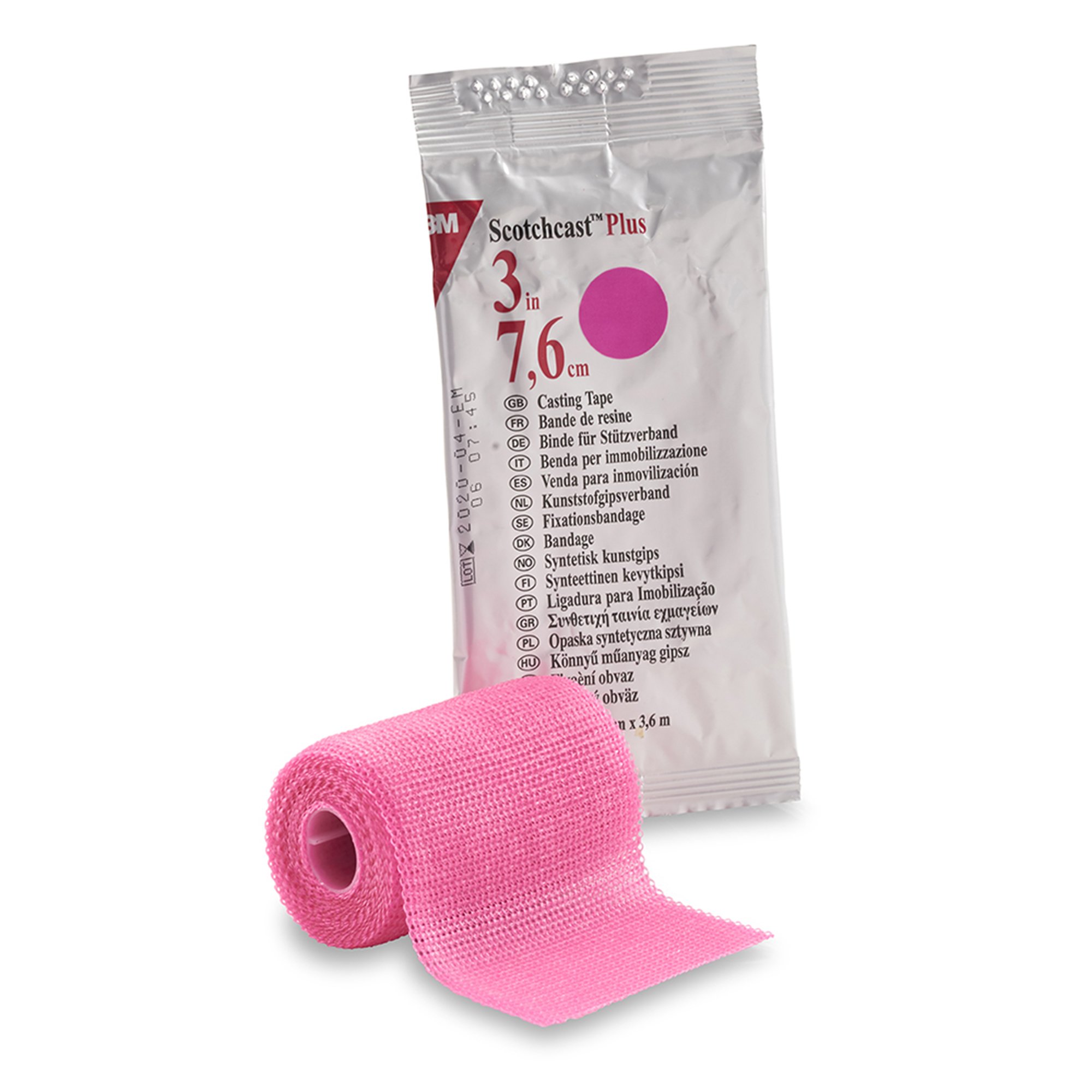 Solventum Corporation 82003X - 3M™ Scotchcast™ Plus Cast Tape, Bright Pink, 3 Inch x 4 Yard - 1/Each, 10/Box, 10/Case
