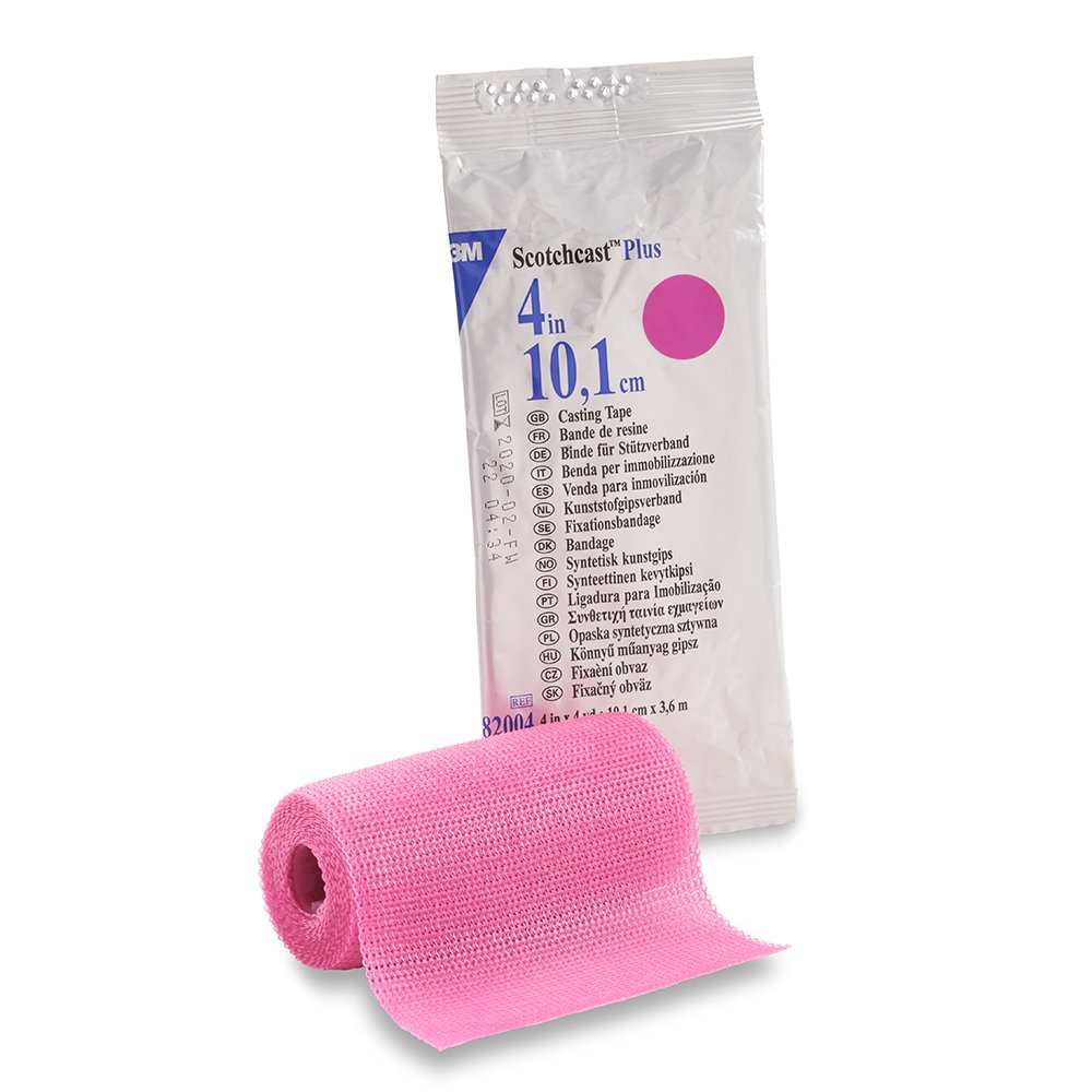 Solventum Corporation 82004X - 3M™ Scotchcast™ Plus Bright Pink Cast Tape, 4 Inch x 4 Yard - 1/Each, 10/Box, 10/Case