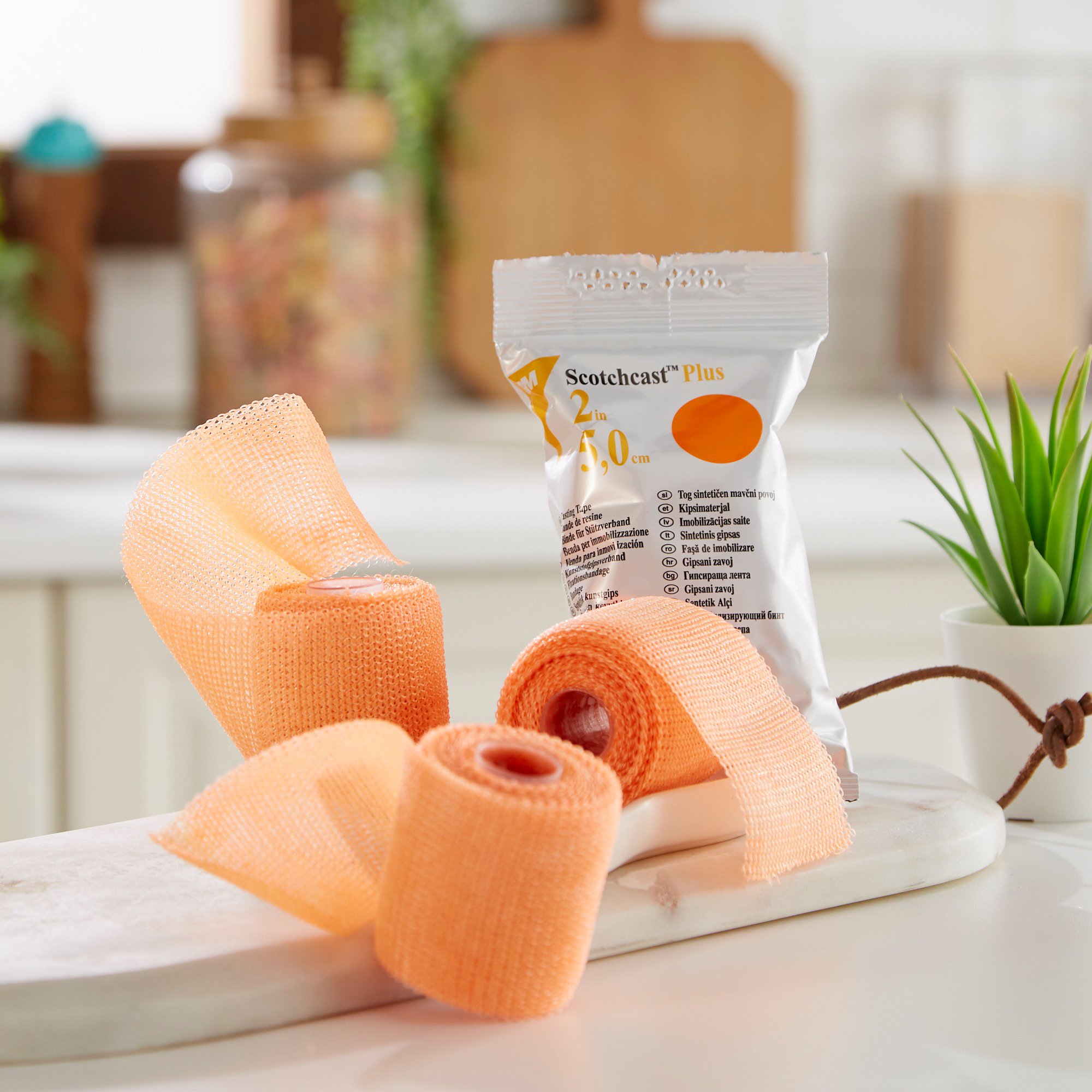 Solventum Corporation 82002W - 3M™ Scotchcast™ Plus Bright Orange Cast Tape, 2 Inch x 4 Yard - 1/Each, 10/Box, 10/Case