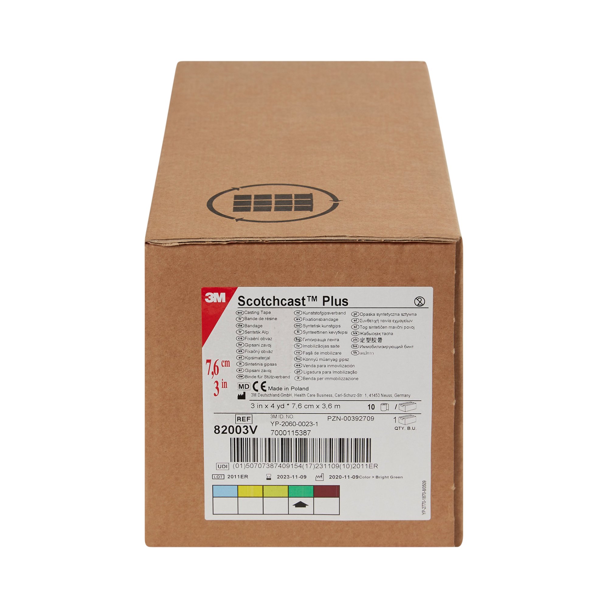 Solventum Corporation - 82003V 3M™ Scotchcast™ Plus Bright Green Cast Tape