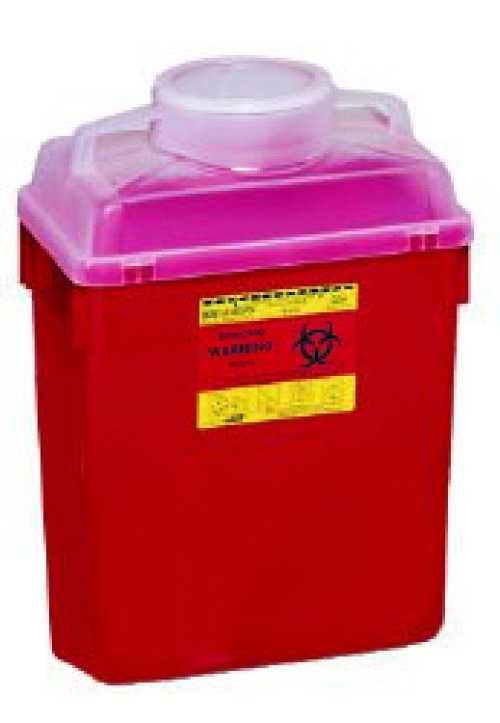 BD 305457 - BD Multi-purpose Sharps Container, 6 Gallon, 17.5 x 12.8 x 8.8 Inch - 1/Each, 12/Case
