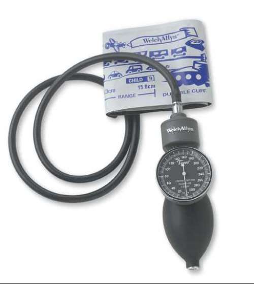Welch Allyn - 5098-23 Aneroid Sphygmomanometer Unit Tycos® Multiple Sizes Arm Nylon Cuff Various Palm Aneroid
