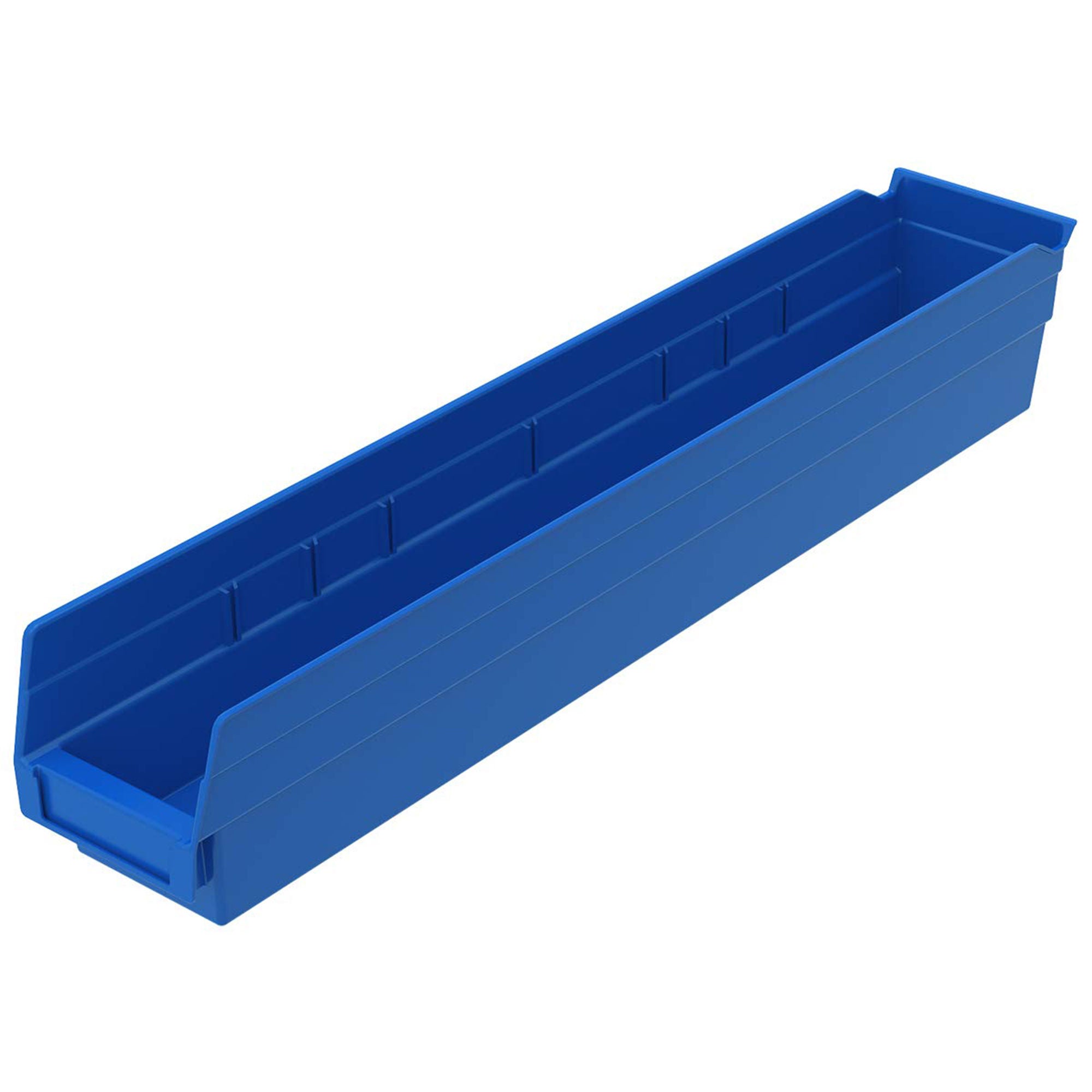 Akro-Mils - 30124BLUE Shelf Bin Blue Industrial Grade Polymers 4 X 4-1/8 X 23-5/8 Inch