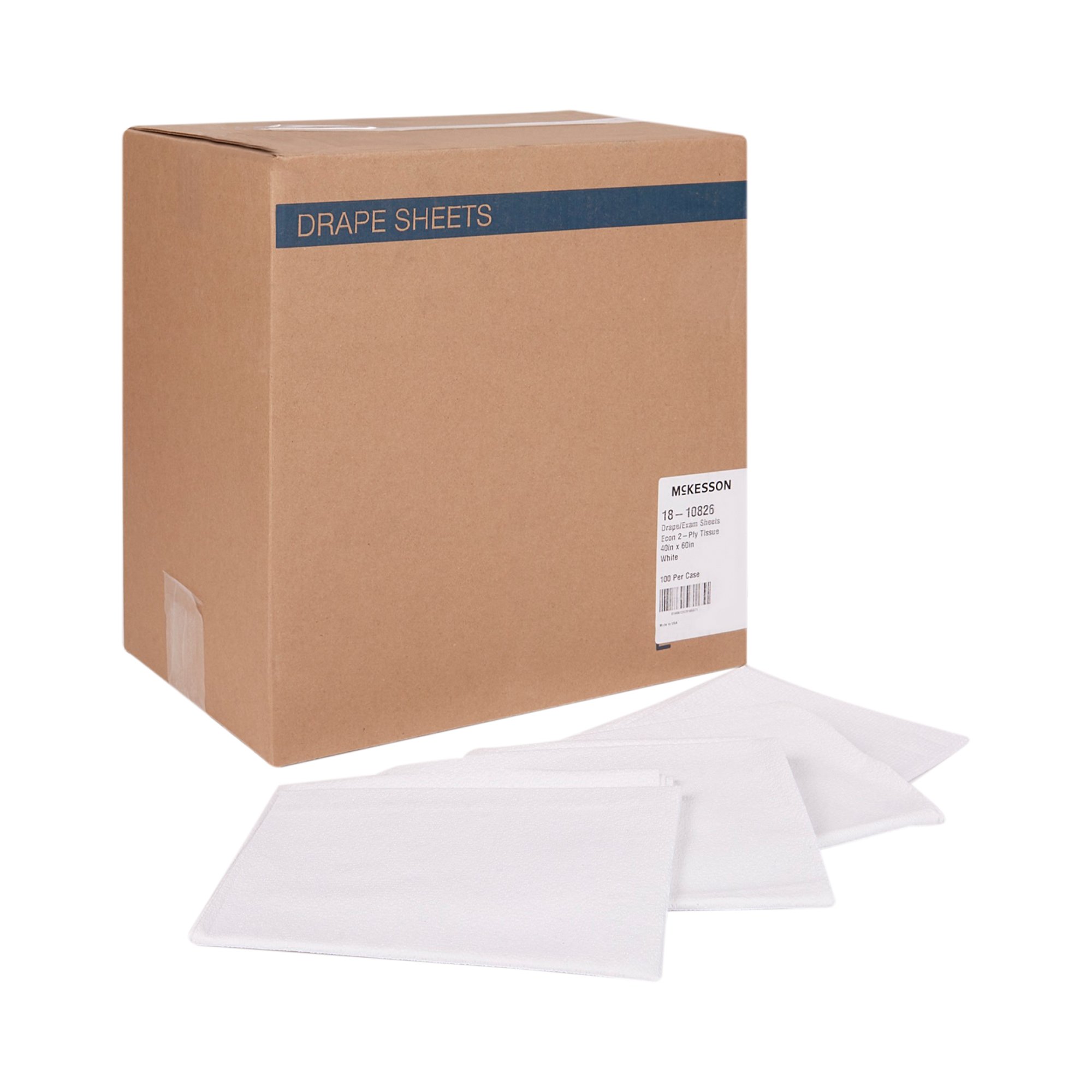 McKesson Brand 18-10826 - McKesson Nonsterile Physical Exam Drape, 40 x 60 Inch - 1/Each, 100/Case
