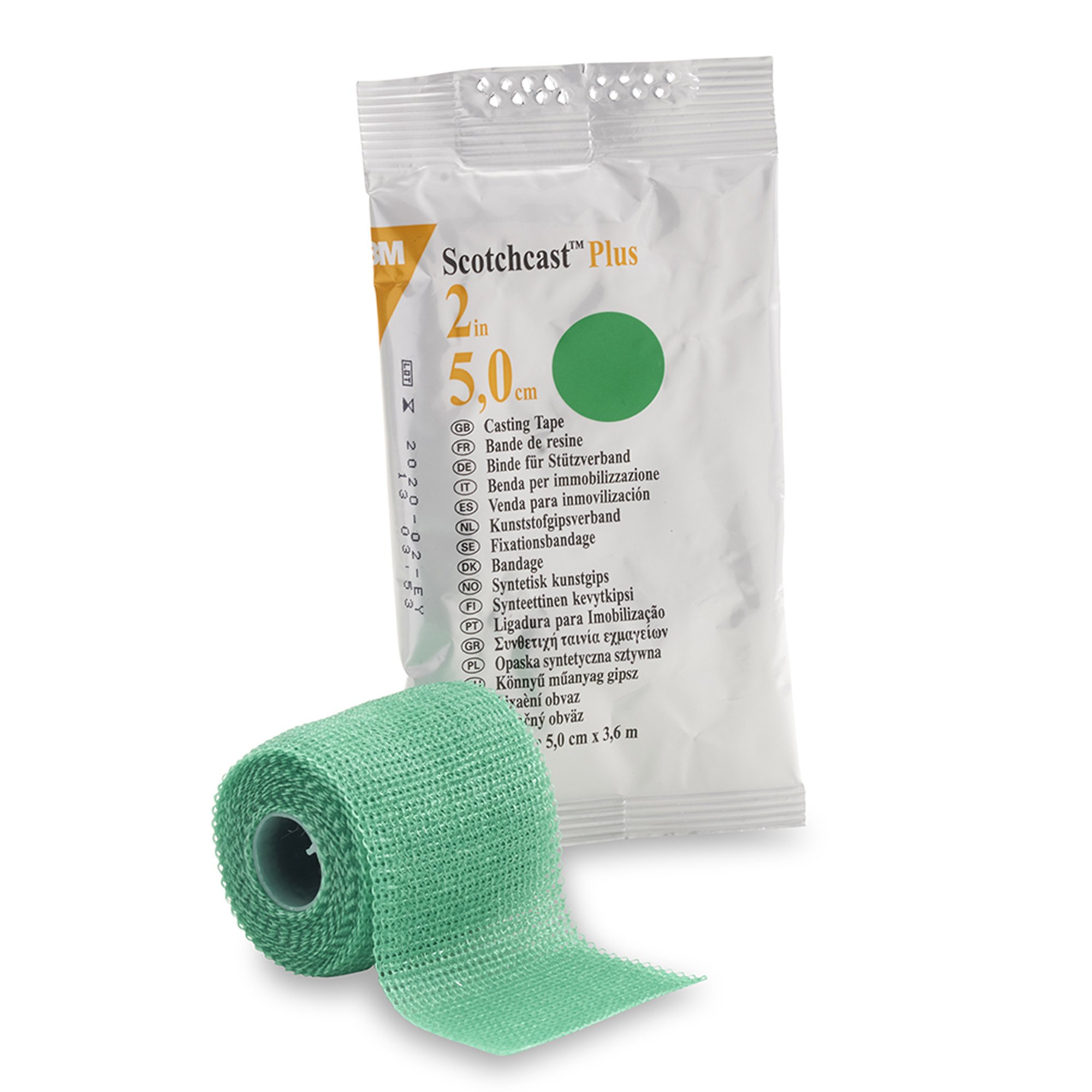 Solventum Corporation 82002G - 3M™ Scotchcast™ Plus Cast Tape, Green, 2 Inch x 4 Yards - 1/Each, 10/Box, 10/Case