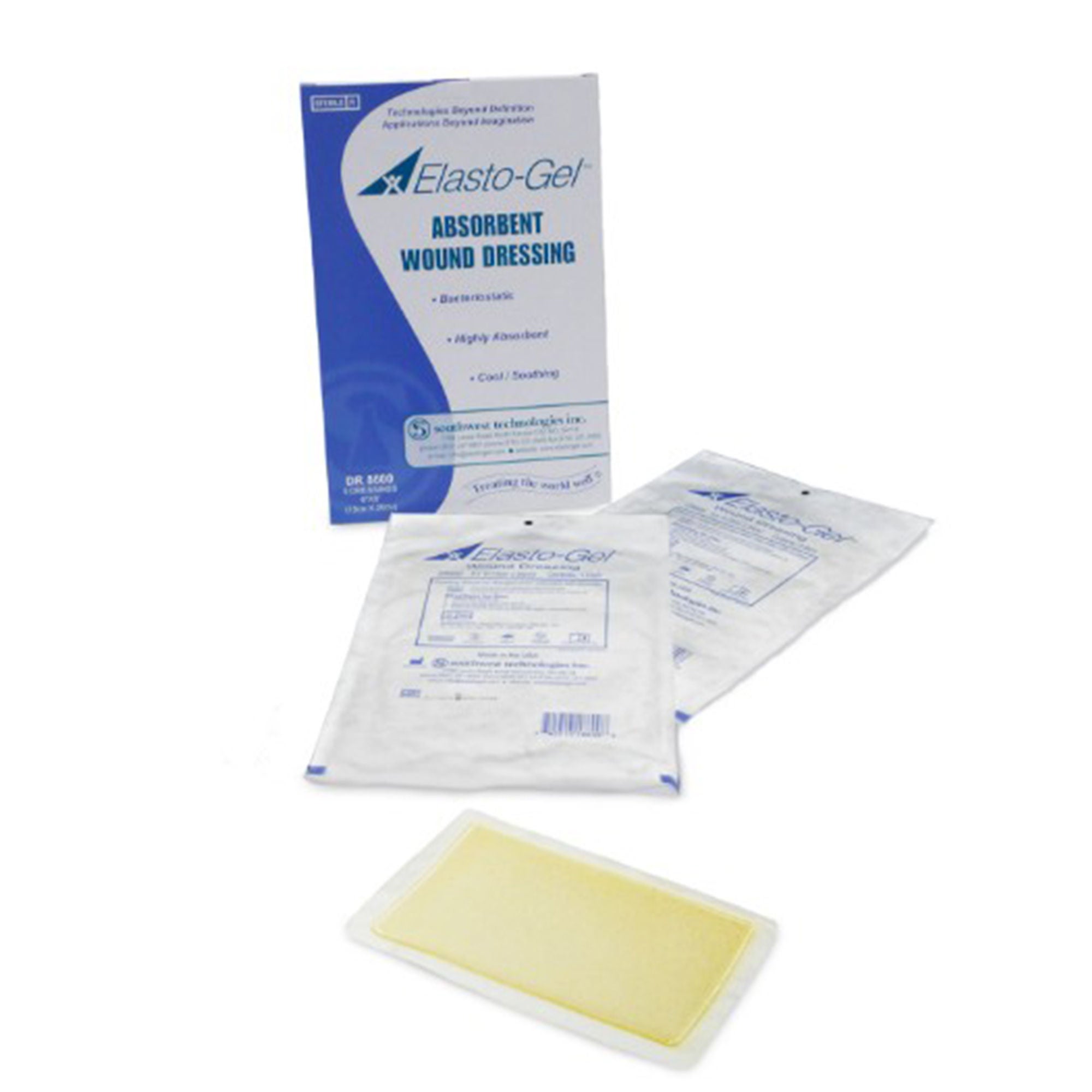 Southwest Technologies - DR8600 Bacteriostatic Wound Dressing Elasto-Gel™ 1/8 X 6 X 8 Inch