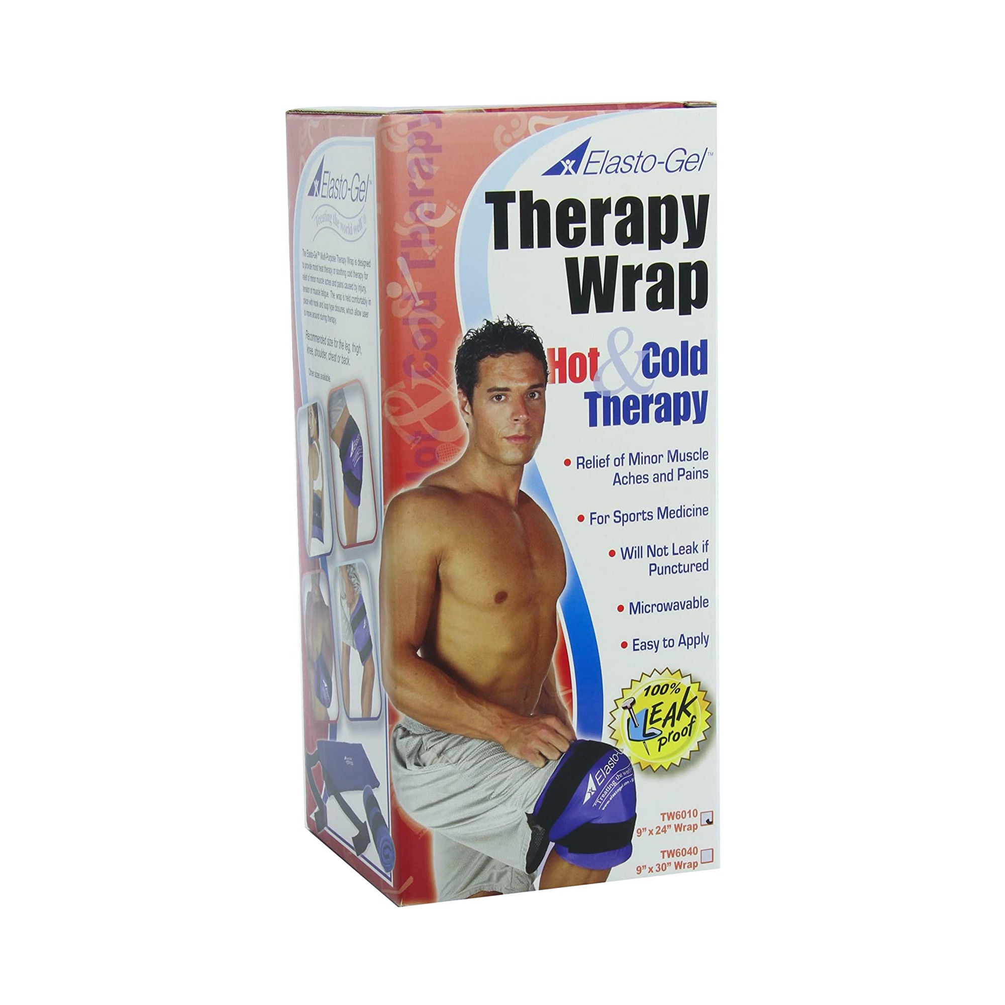 Southwest Technologies - TW6010 Hot / Cold Therapy Wrap with Cover Elasto-Gel™ General Purpose 9 X 24 Inch Spandex / Poly-Cotton / Elasto-Gel™ Reusable