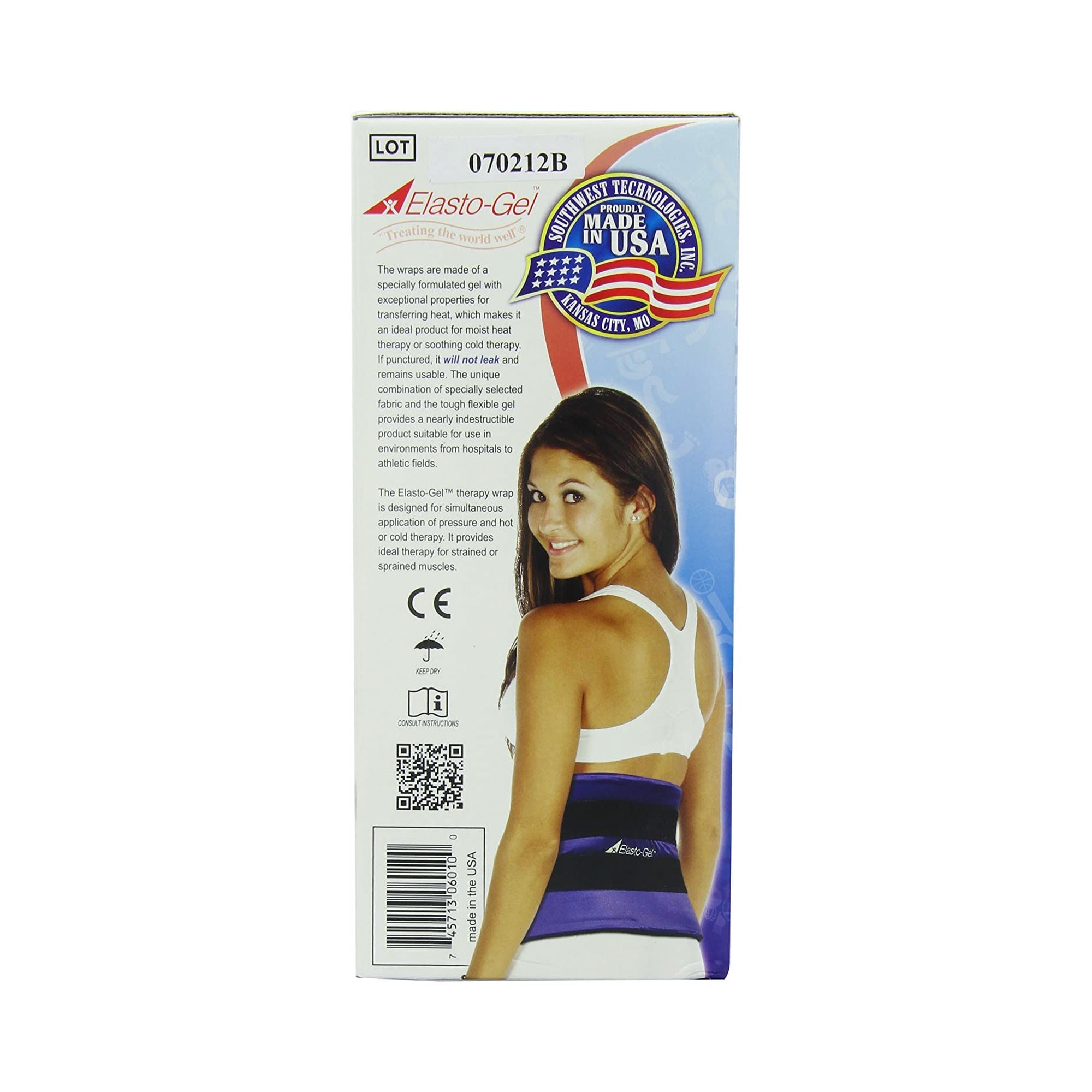Southwest Technologies - TW6010 Hot / Cold Therapy Wrap with Cover Elasto-Gel™ General Purpose 9 X 24 Inch Spandex / Poly-Cotton / Elasto-Gel™ Reusable