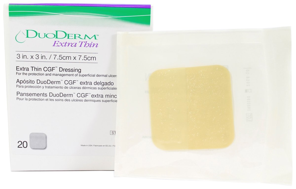 ConvaTec 187903 - DuoDerm® Extra Thin Hydrocolloid Dressing, 6 x 7 Inch Triangle - 1/Each, 10/Box