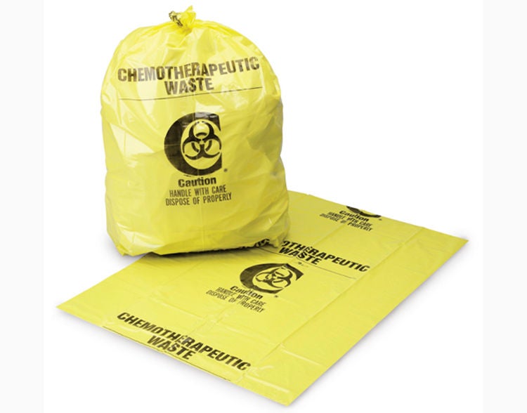 Medegen Medical Products LLC - 9230 Chemotherapy Waste Bag Chemotherapeutic Waste / Caution / CYTA Symbol 12 to 16 gal. Yellow 25 X 34 Inch