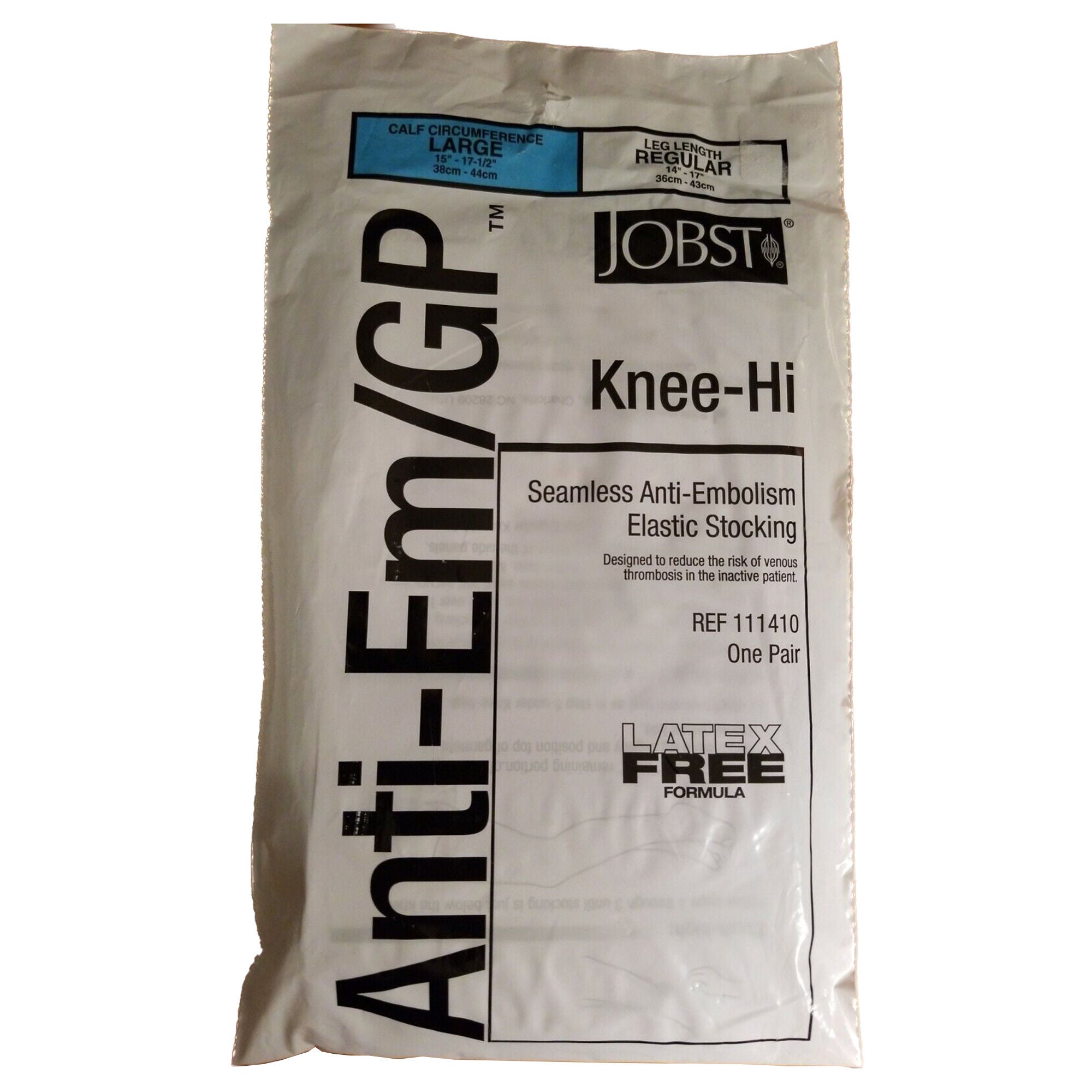 BSN Medical - 111410 Anti-embolism Stocking Jobst® Anti-embolism/GPT™ Knee High Large / Regular White Inspection Toe