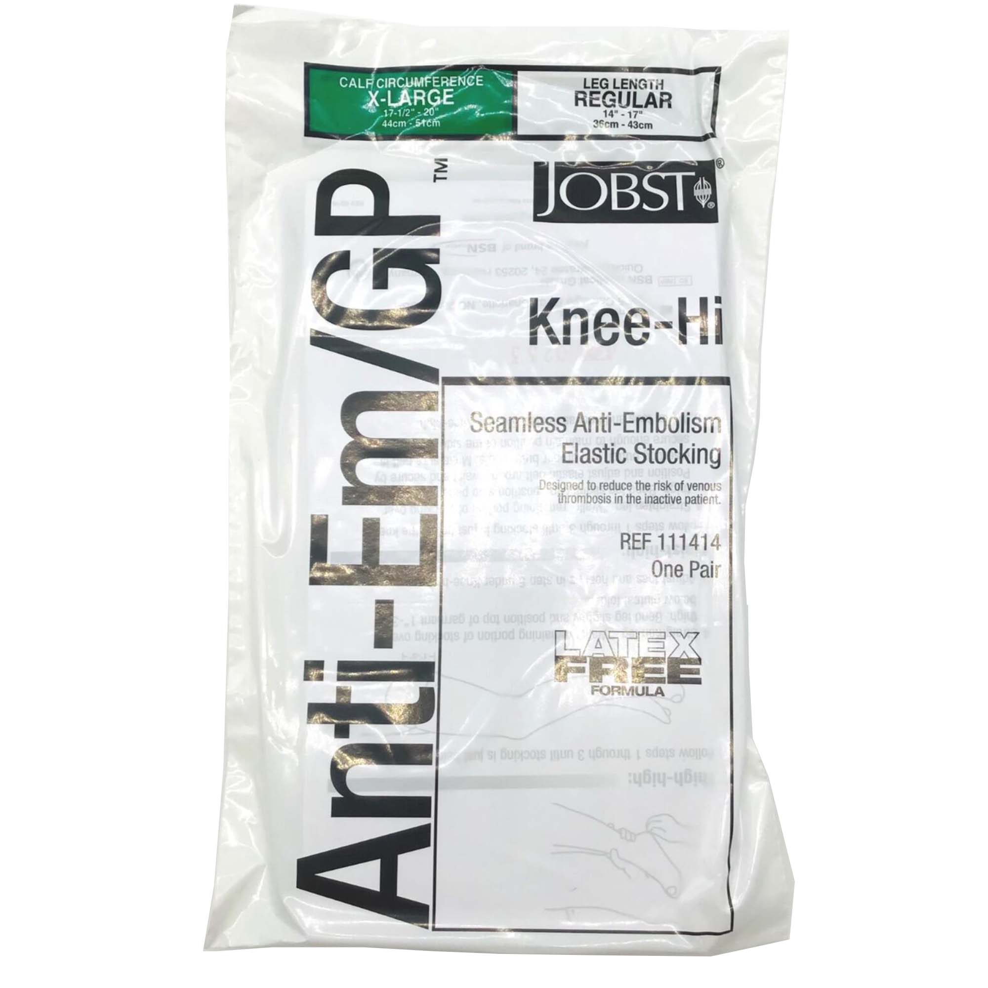 BSN Medical - 111414 Anti-embolism Stocking Jobst® Anti-embolism/GPT™ Knee High X-Large / Regular White Inspection Toe