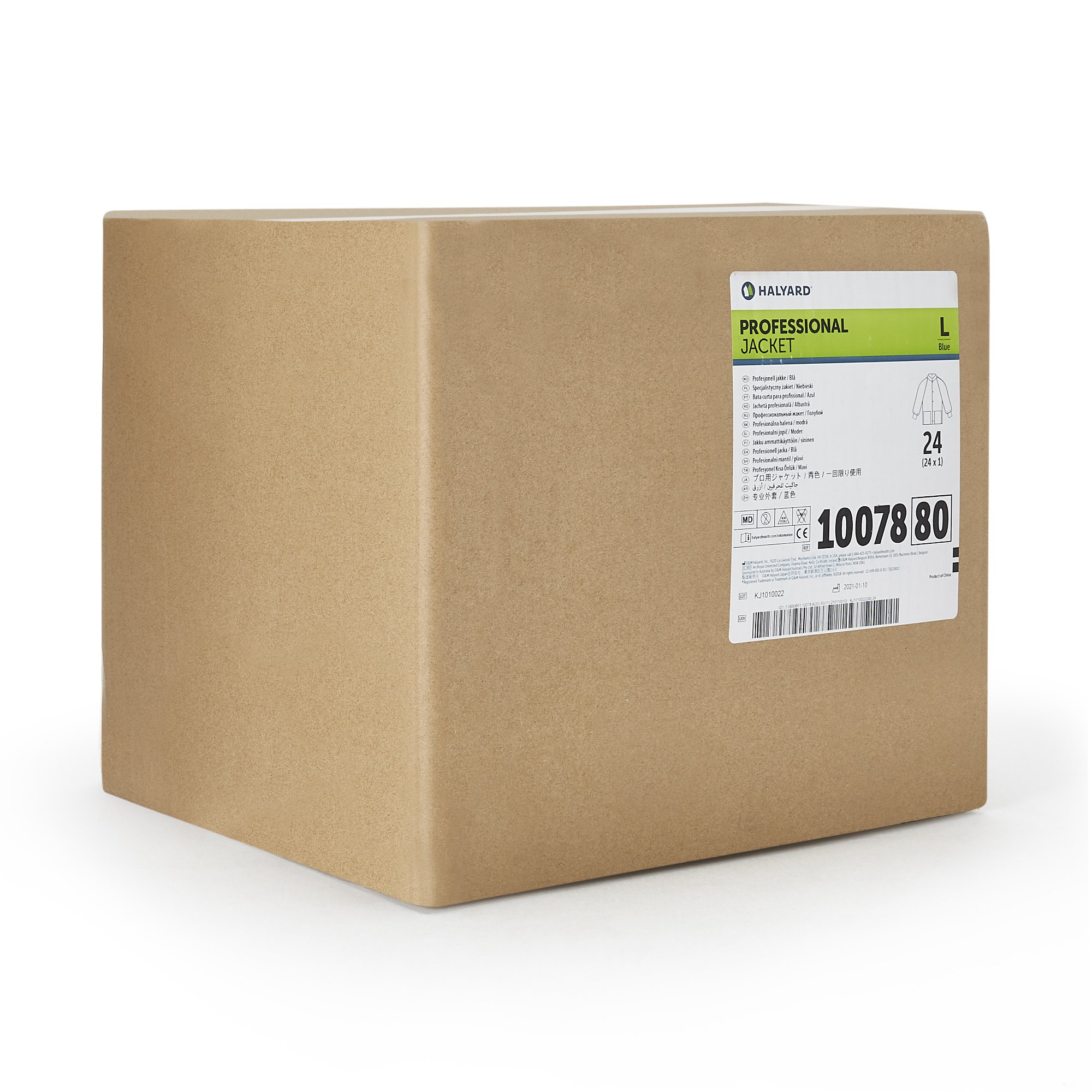 O&M Halyard Inc 10078 - Halyard Health Professional Lab Jacket, Large - 1/Each, 24/Case