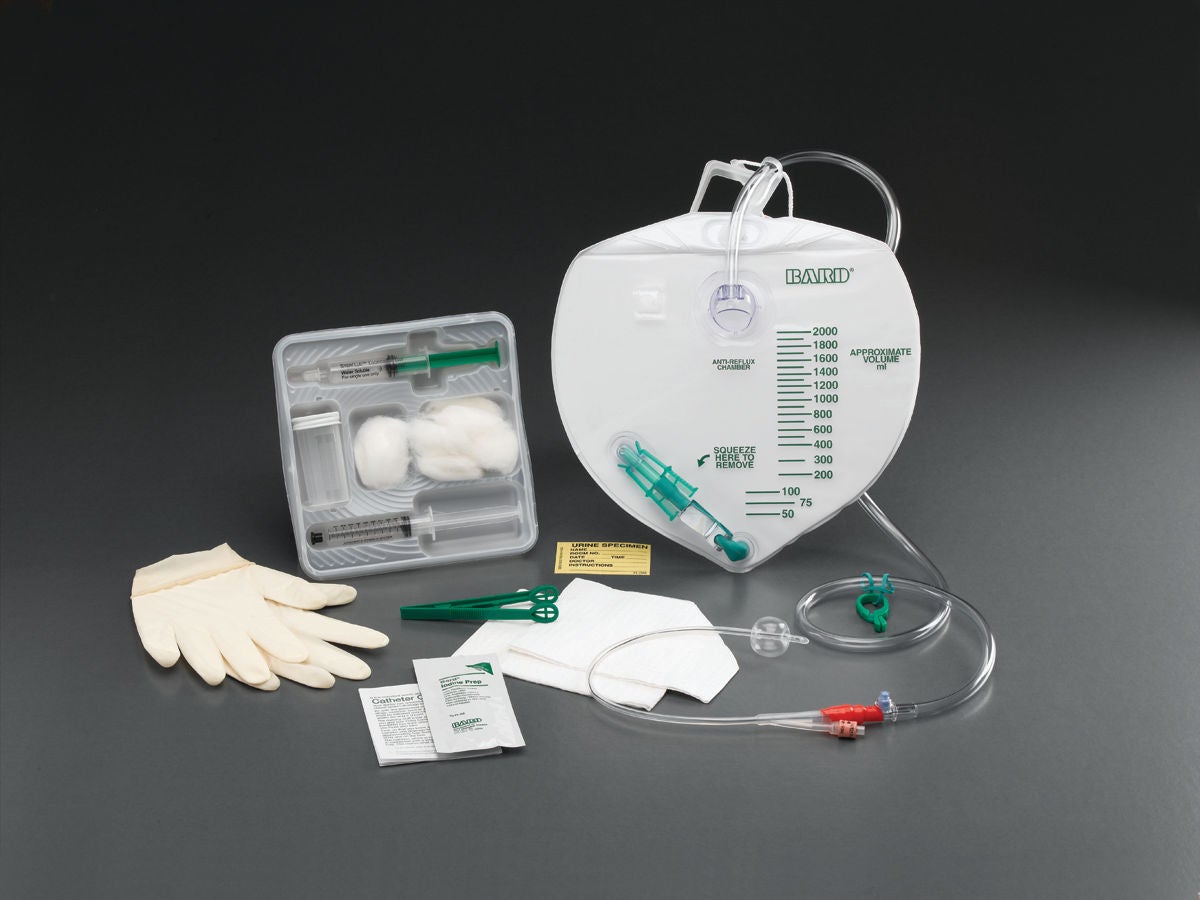 Bard - 897214 Indwelling Catheter Tray Bardex® Foley 14 Fr. 5 cc Balloon Silicone