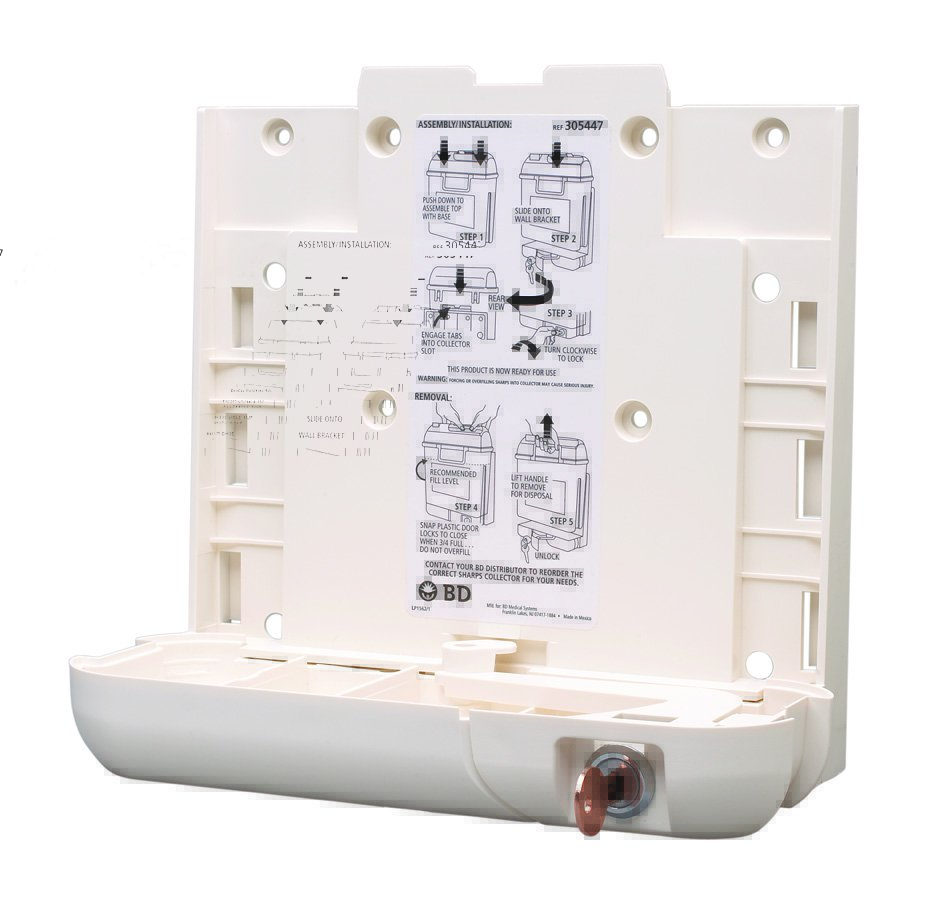 BD 305447 - Sharps Collector Bracket - 1/Each, 10/Case