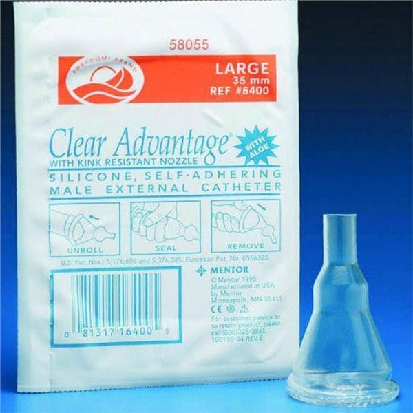 Coloplast - 6500 Male External Catheter Clear Advantage® Self-Adhesive Strip Silicone X-Large