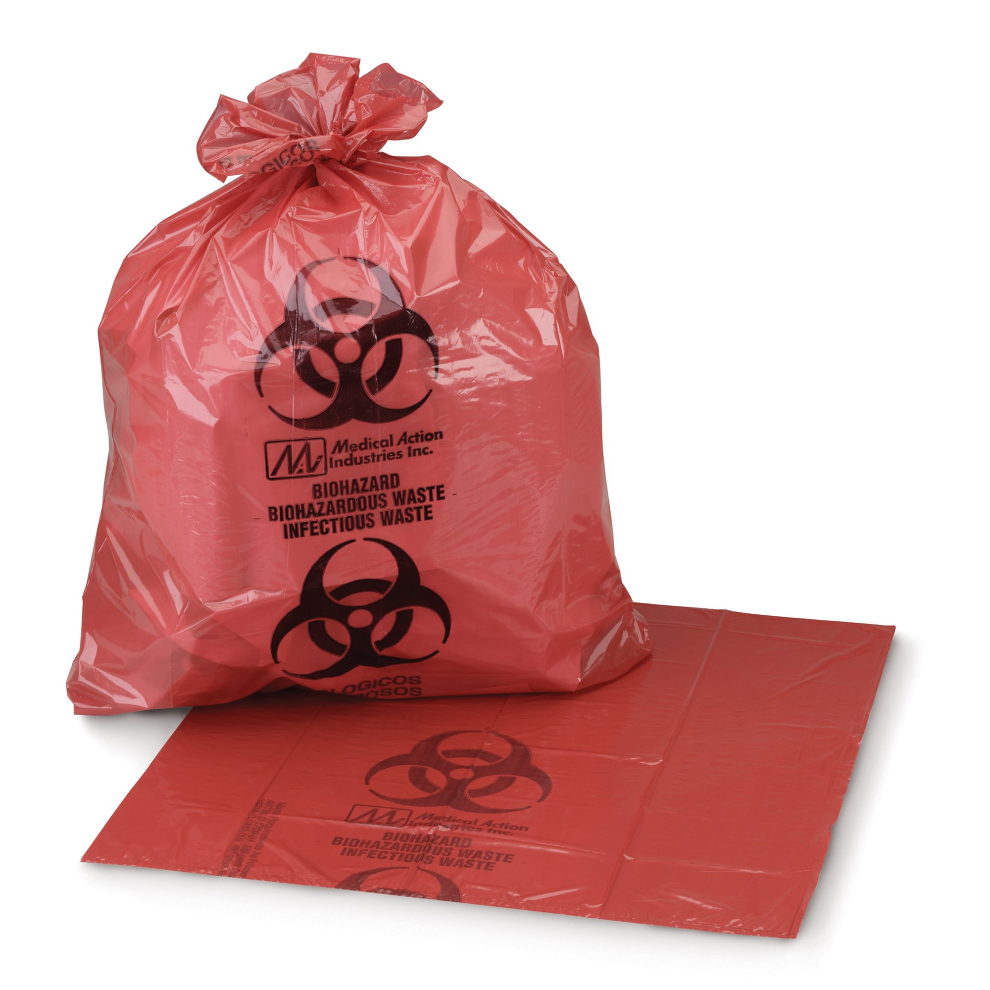 McKesson Brand 03-5700 - McKesson Biohazard Waste Bag, 7 – 10 gallon Capacity, 24 x 24 Inch - 500/Case