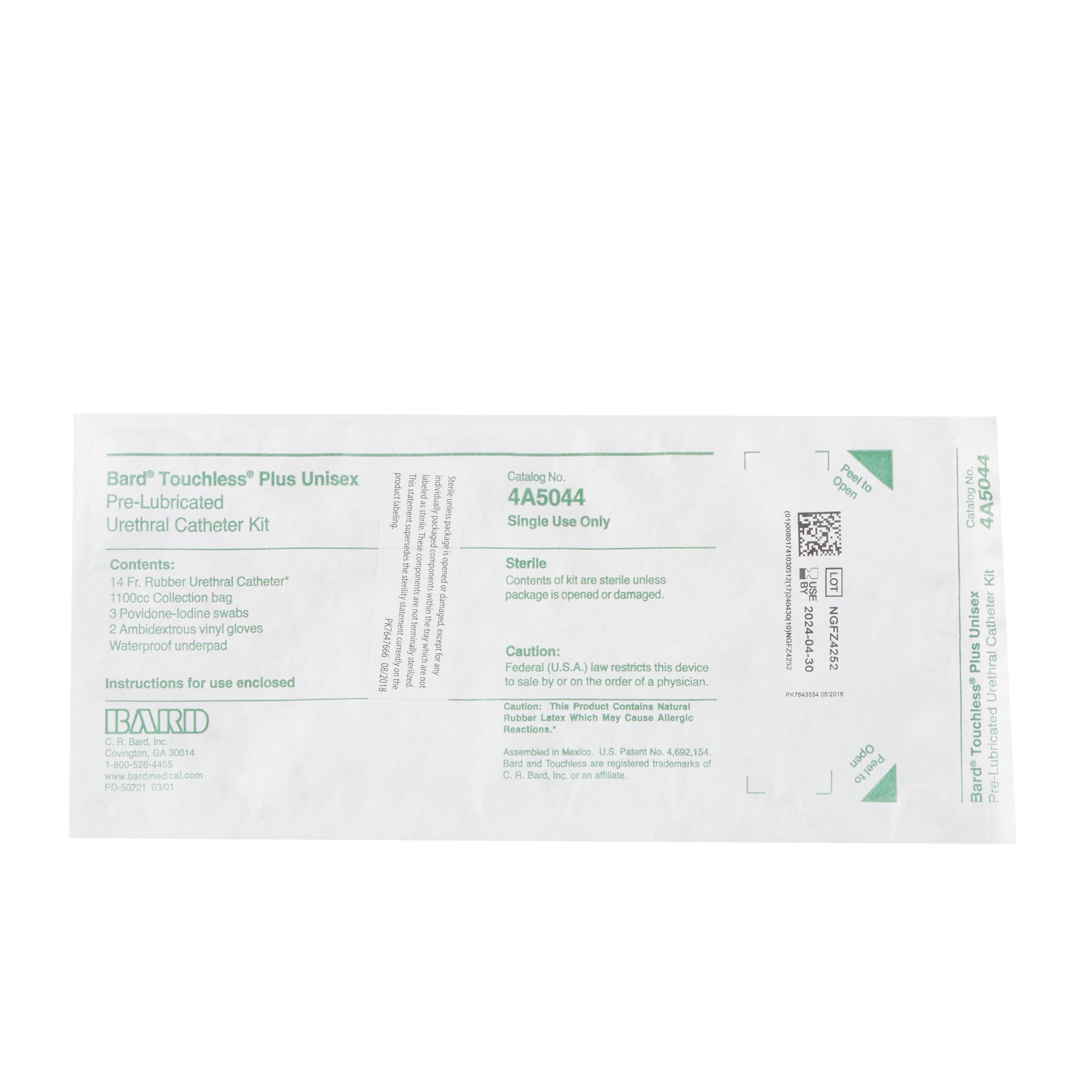Bard - 4A5044 Touchless® Plus Intermittent Catheter Kit