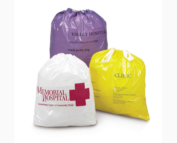 Medegen Medical Products LLC - 50-20 Patient Belongings Bag 20 X 20 Inch Polyethylene Drawstring Closure White