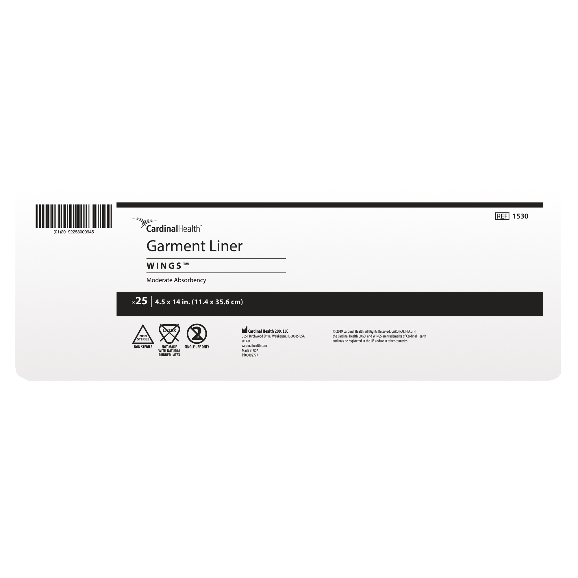 Cardinal - 1530 Simplicity™ Light Incontinence Liner