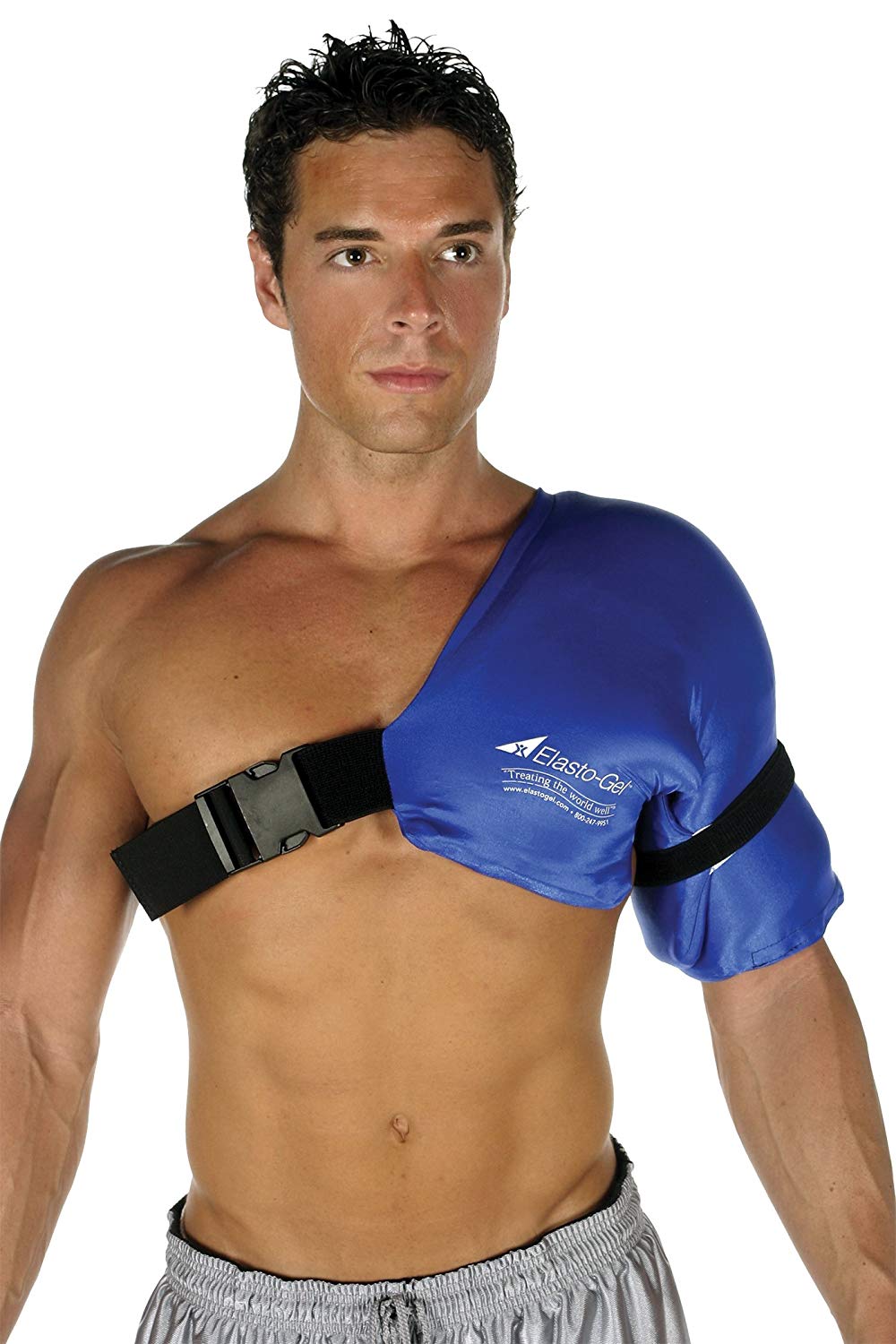 Southwest Technologies - SW9001 Hot / Cold Therapy Wrap Elasto-Gel™ Shoulder One Size Fits Most 16 X 24 Inch Poly-Cotton / Elasto-Gel™ Reusable