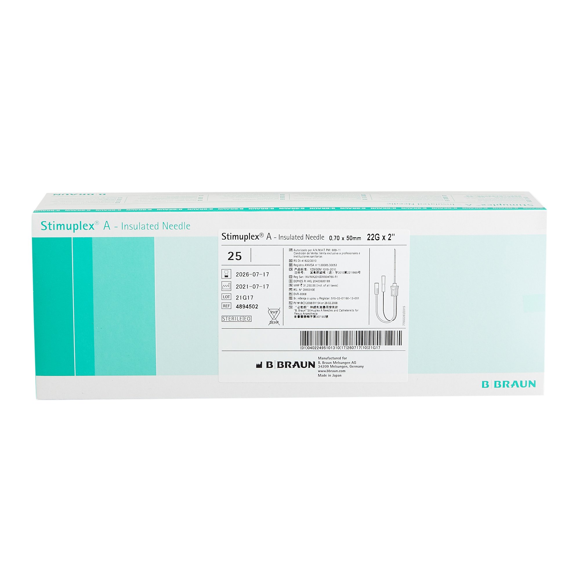 B. Braun - 4894502 Stimuplex® A Peripheral Nerve Block Needle